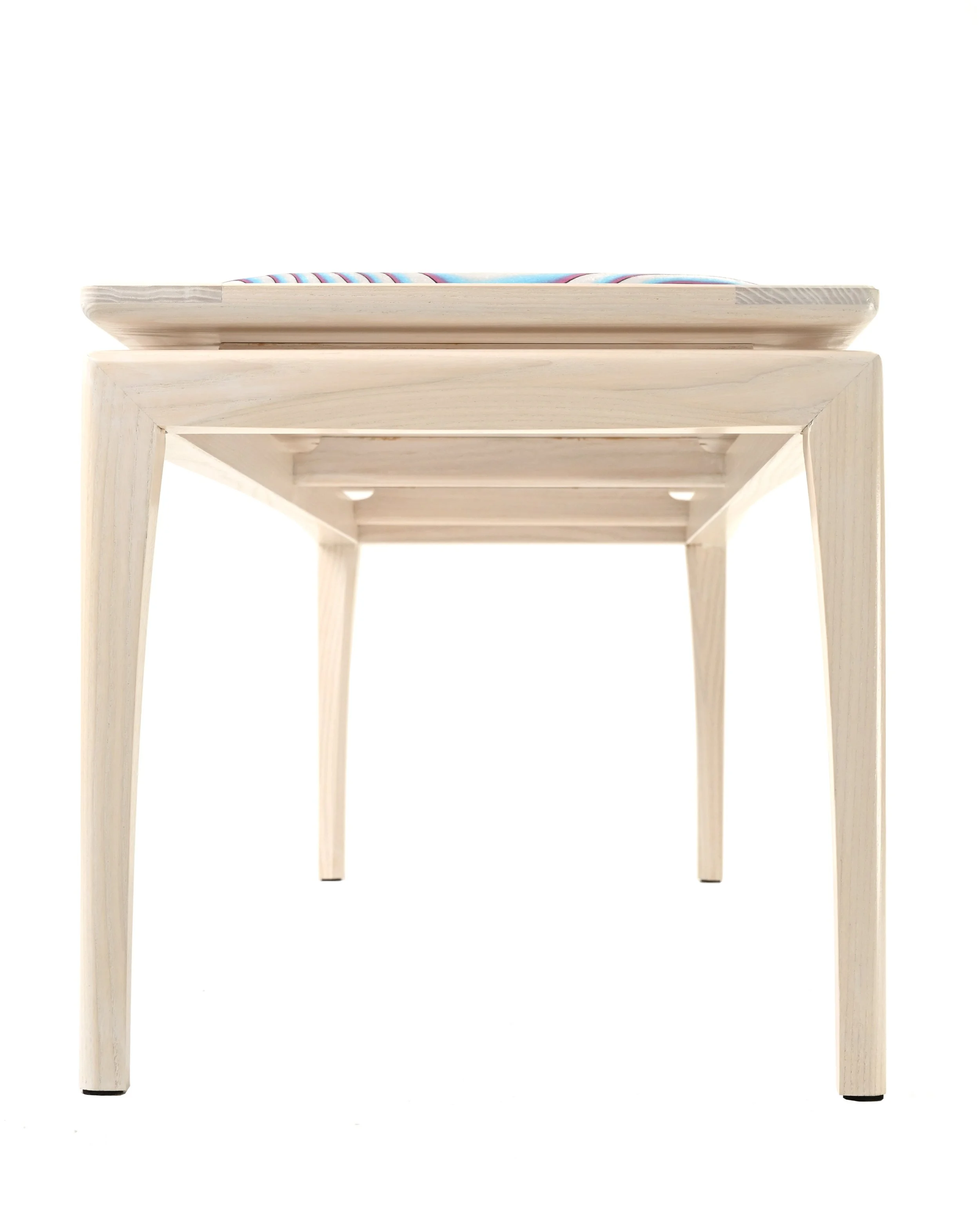 Bottom view showing the strong structure of the bench