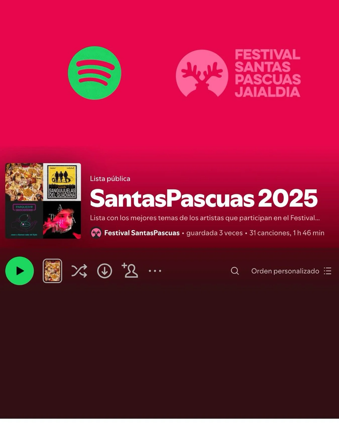 Descubre todas las bandas en nuestra lista de Spotify SantasPascuas 2025.

#santaspascuas2025