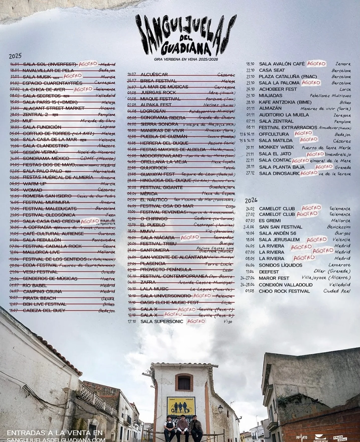 Hac&iacute;a tiempo que no ve&iacute;amos una gira con la intensidad y ganas de tocar como la que @sanguijuelasdelguadiana_ nos traer&aacute; al SantasPascuas el pr&oacute;ximo d&iacute;a 7 de noviembre en @zentralpamplona .
Pilla r&aacute;pido tu en