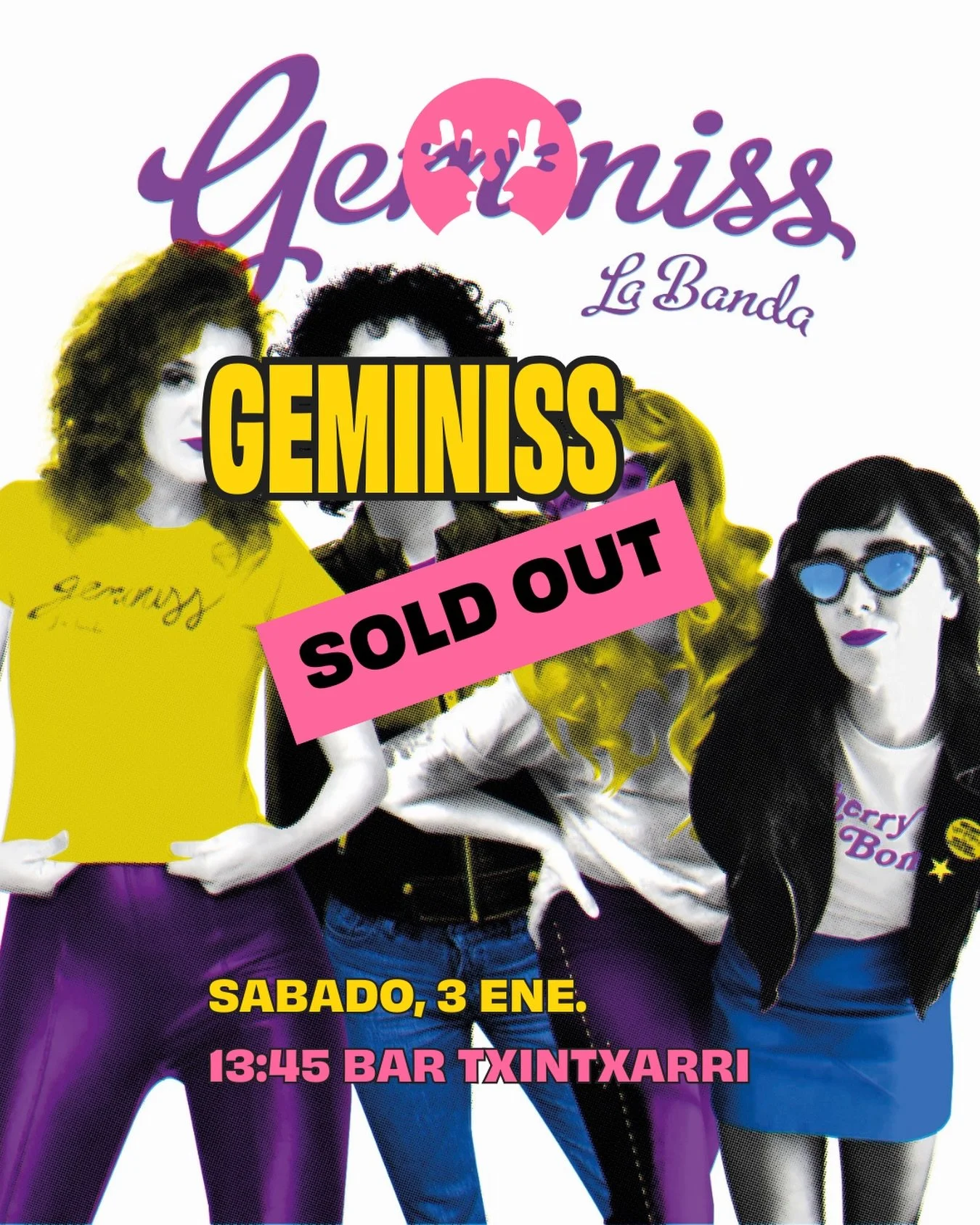 @geminiss_labanda cuelga el cartel de SoldOut para su actuaci&oacute;n del d&iacute;a 3 de enero en @txintxarripamplona en horario de vermut.
Un gran plan para este s&aacute;bado que se complementa con la actuaci&oacute;n de @01vazkez en Laba. y @ruf