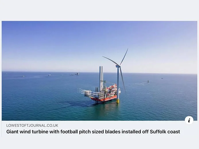 First Turbine Installed at East Anglia THREE Wind Farm