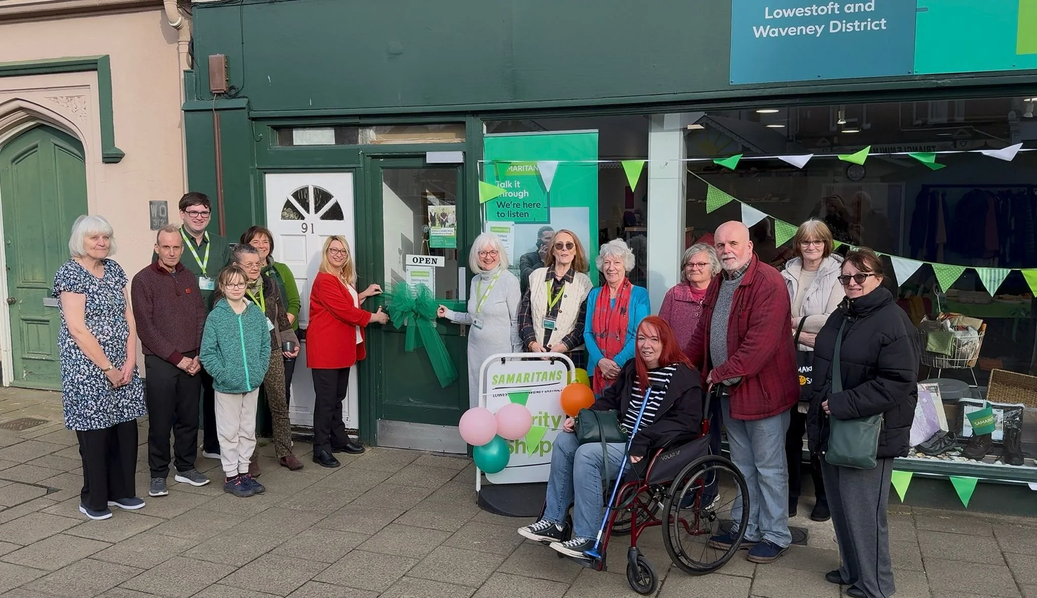Celebrating the Opening of the New Samaritans Shop on Lowestoft High Street