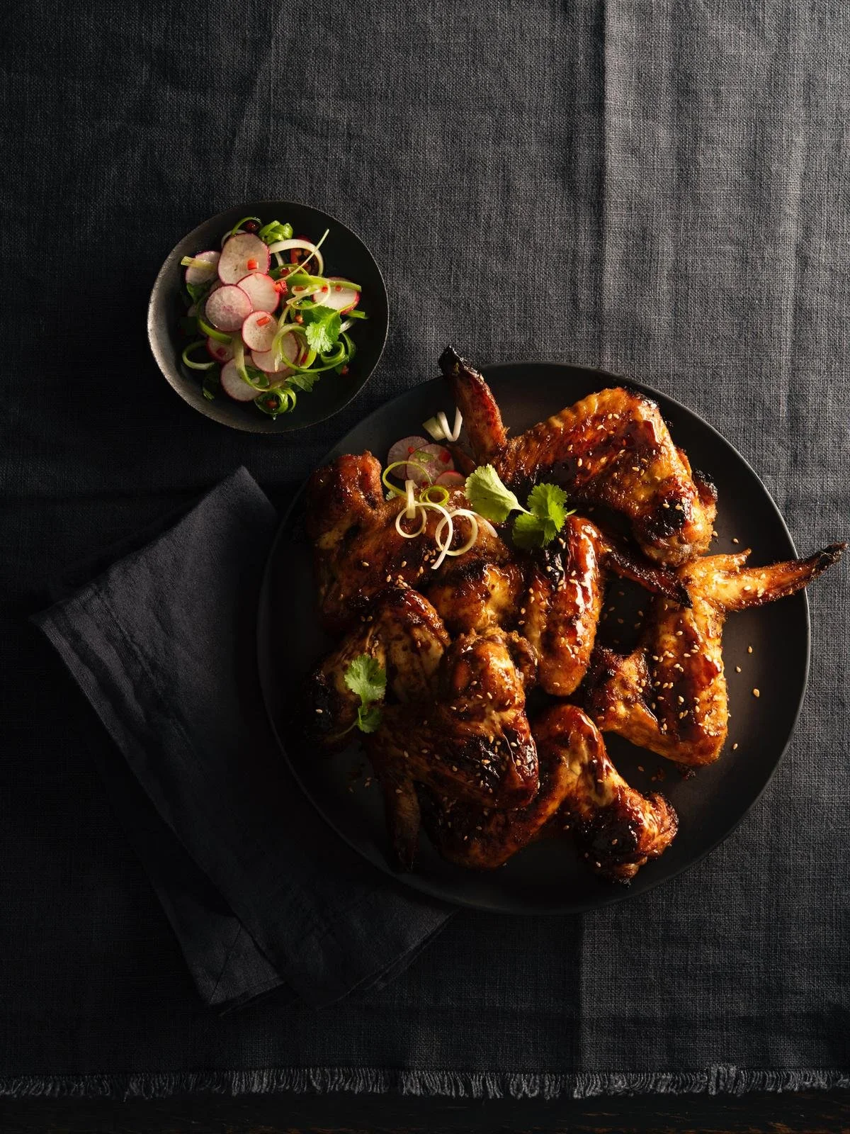 5 - Sticky chinese chicken wings with radish and chill salsa.jpg