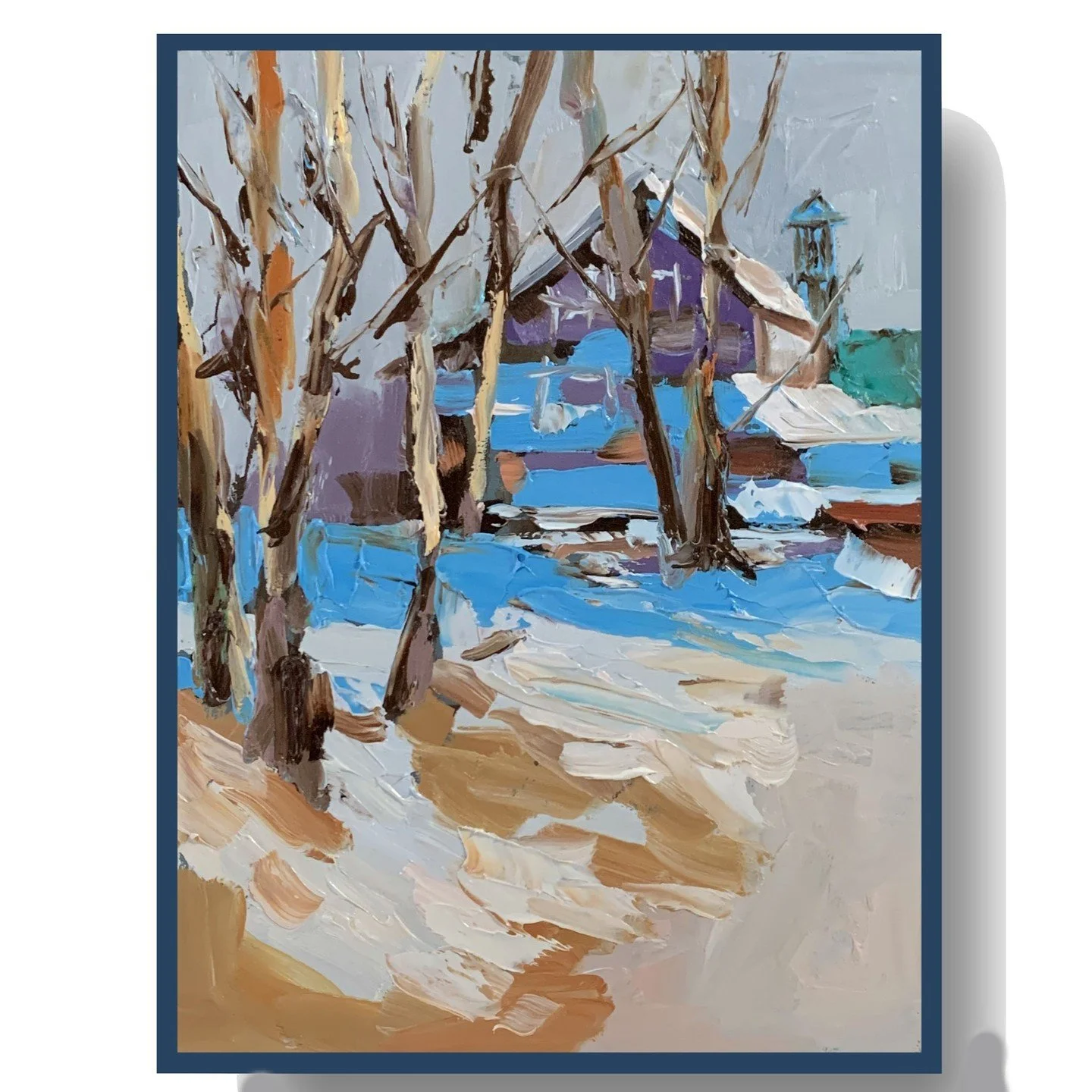 Winter landscape.
mini.
15x20cm.
oil painting on cardboard.

#winter #snow #oilpainting #impressionismart#artist #colorfulart#walldecor#homedecor #artwork#artstudio#artlife#officeart #artforyourhome