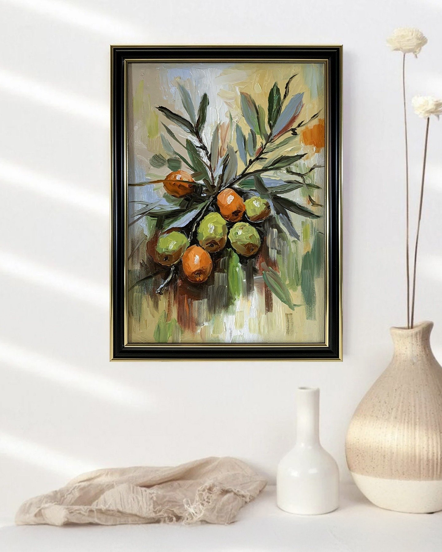 Olive branch,A4

Original oil painting on canvas board.
21x29.5x0,2cm; 8 x 12 inches (8.27 x 11.69)
32x24x1cm (Framed);

#olivebranch#rolives#flowersoilpainting #impressionismart#artist #colorfulart#walldecor#homedecor #artwork#artstudio#artlife#offi