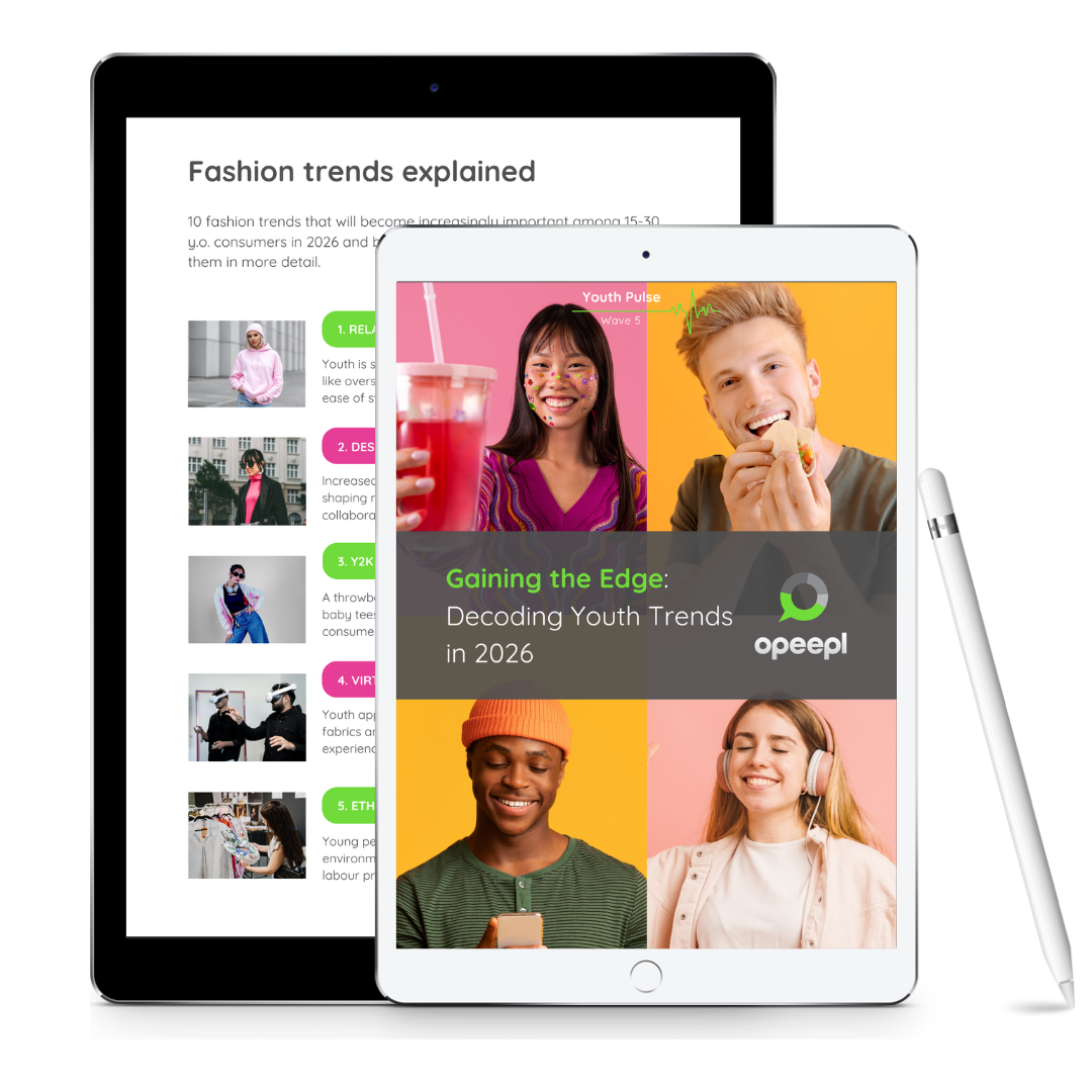 Tablet showing the latest Wave of the Youth Pulse Study