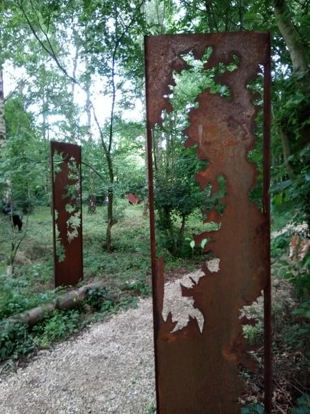 Human Nature - An interactive sculptural series finding relation between the human, the forms that do or don't connect us and the natural environment. Interacting with light and shadow of the woodland.