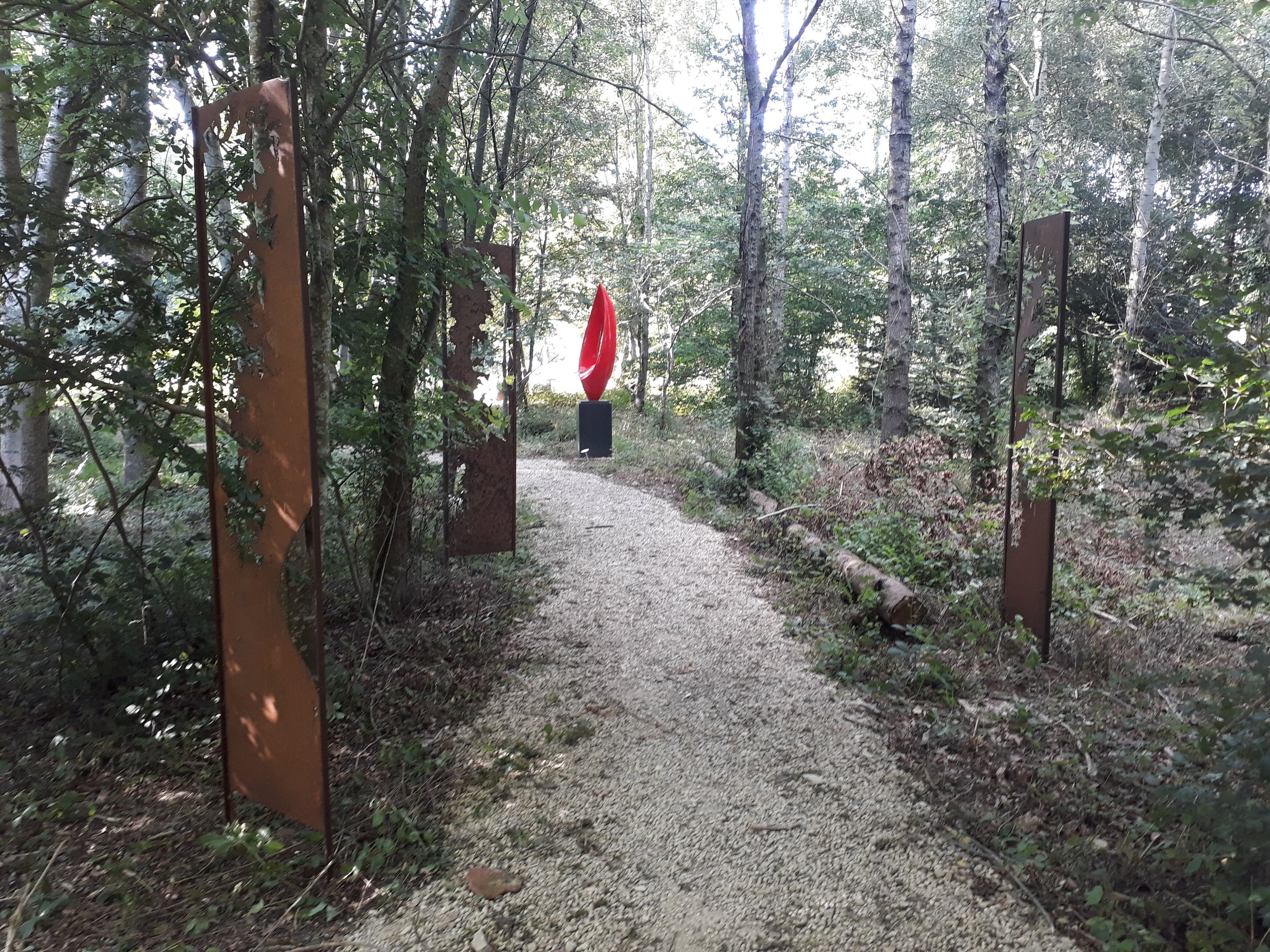 Human Nature - An interactive sculptural series finding relation between the human, the forms that do or don't connect us and the natural environment. Interacting with light and shadow of the woodland.