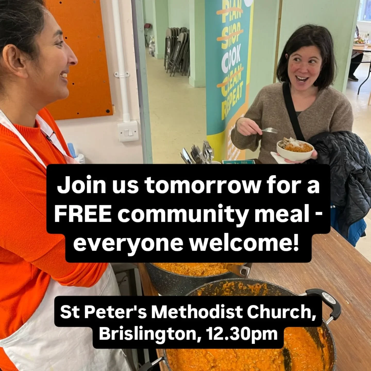 🍲 Come and see what we've been batching at St Peter's!🍲

Join us tomorrow at 12:30pm for a delicious, nutritious lunch made with love by our wonderful batch cooks.

✨ No booking required &ndash; just come along and enjoy good food and great company