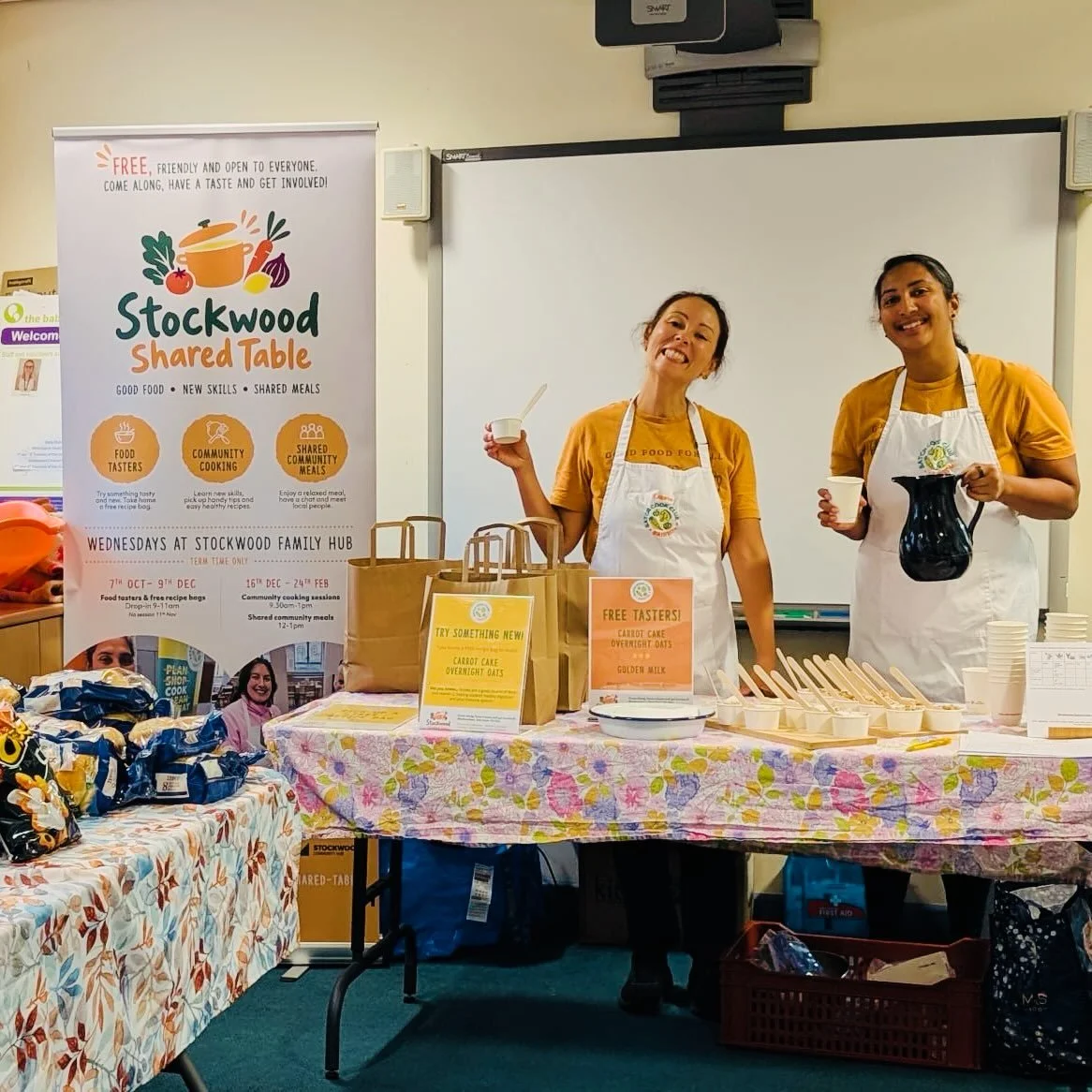 🥕🧡 What a lovely first week at Stockwood Shared Table!

We had a great time meeting local people at Stockwood Food Club this week, sharing some tasty tasters and getting our new project off to a brilliant start!

On the menu? 🍎🥣 Carrot cake overn
