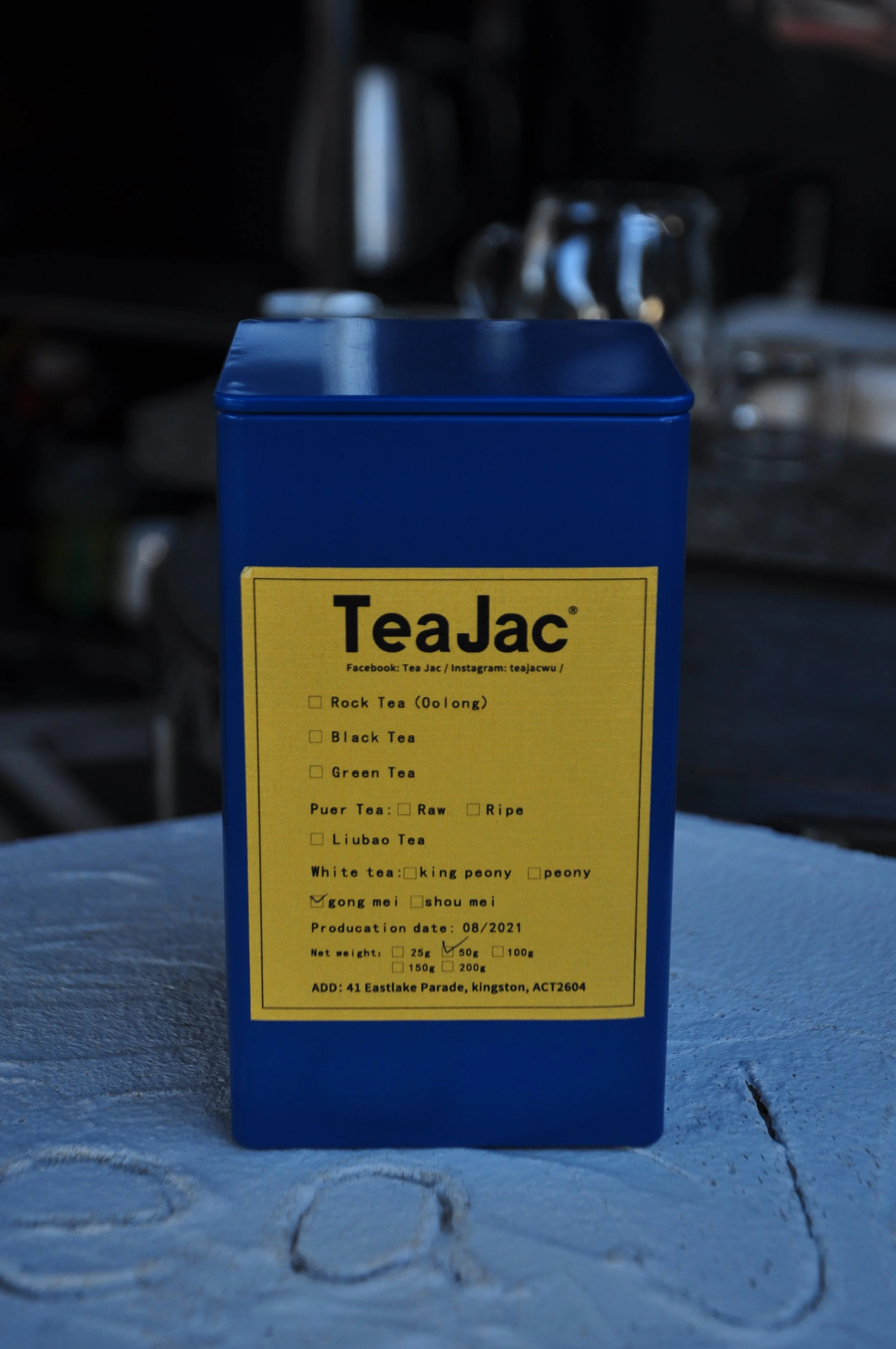 A tin of 50g Gongmei loose leaf White Tea of brand Tea Jac