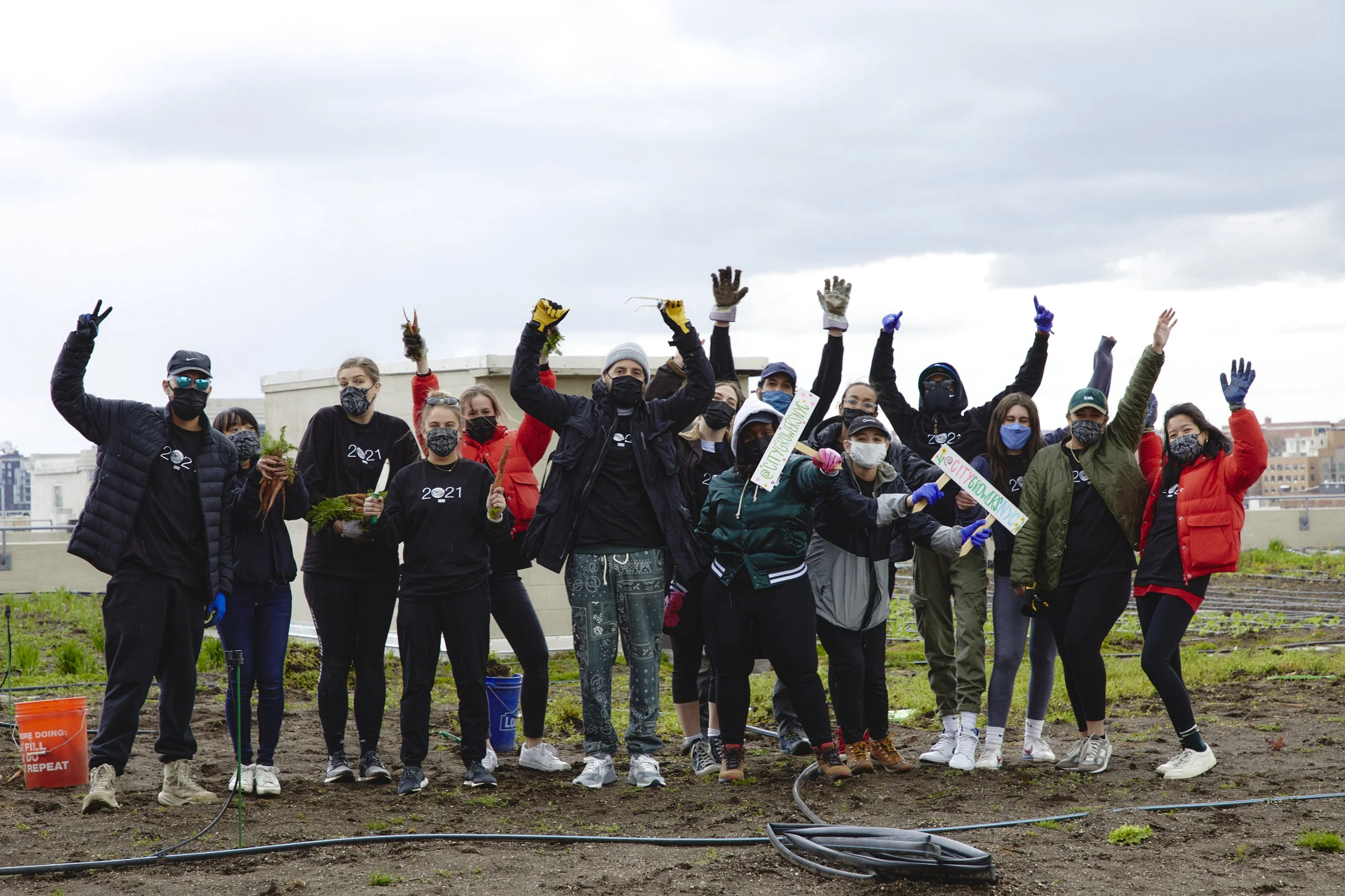 Volunteers participating in the City Growers NYC Earth Day Event