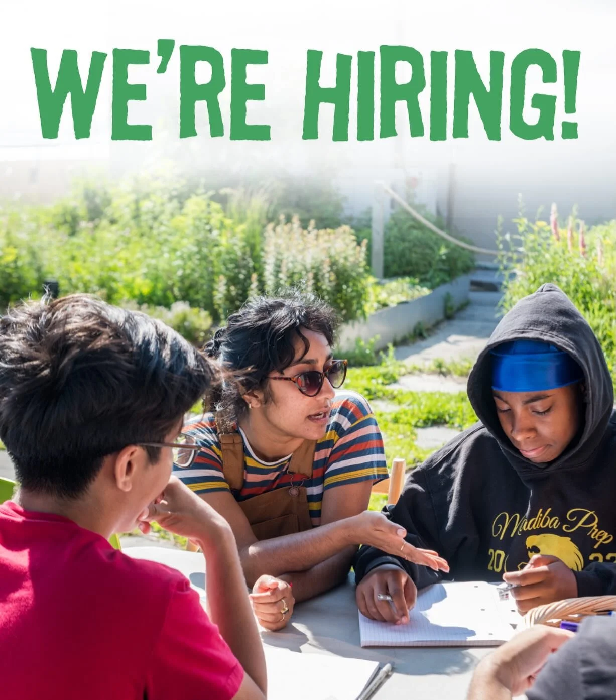 🌱 WE&rsquo;RE HIRING 🌱

It&rsquo;s that time of year again! Spring is just around the corner, and we&rsquo;re hiring for our 2026 Part-Time Seasonal Educator Team.

Do you love working with NYC youth around sustainability, environmental justice, an