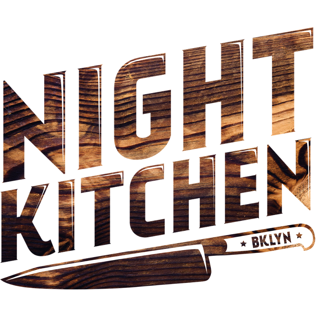 Night Kitchen logo with a knife