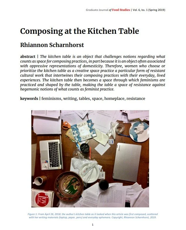 Essay: Rhiannon Scharnhorst - Composing at the Kitchen Table