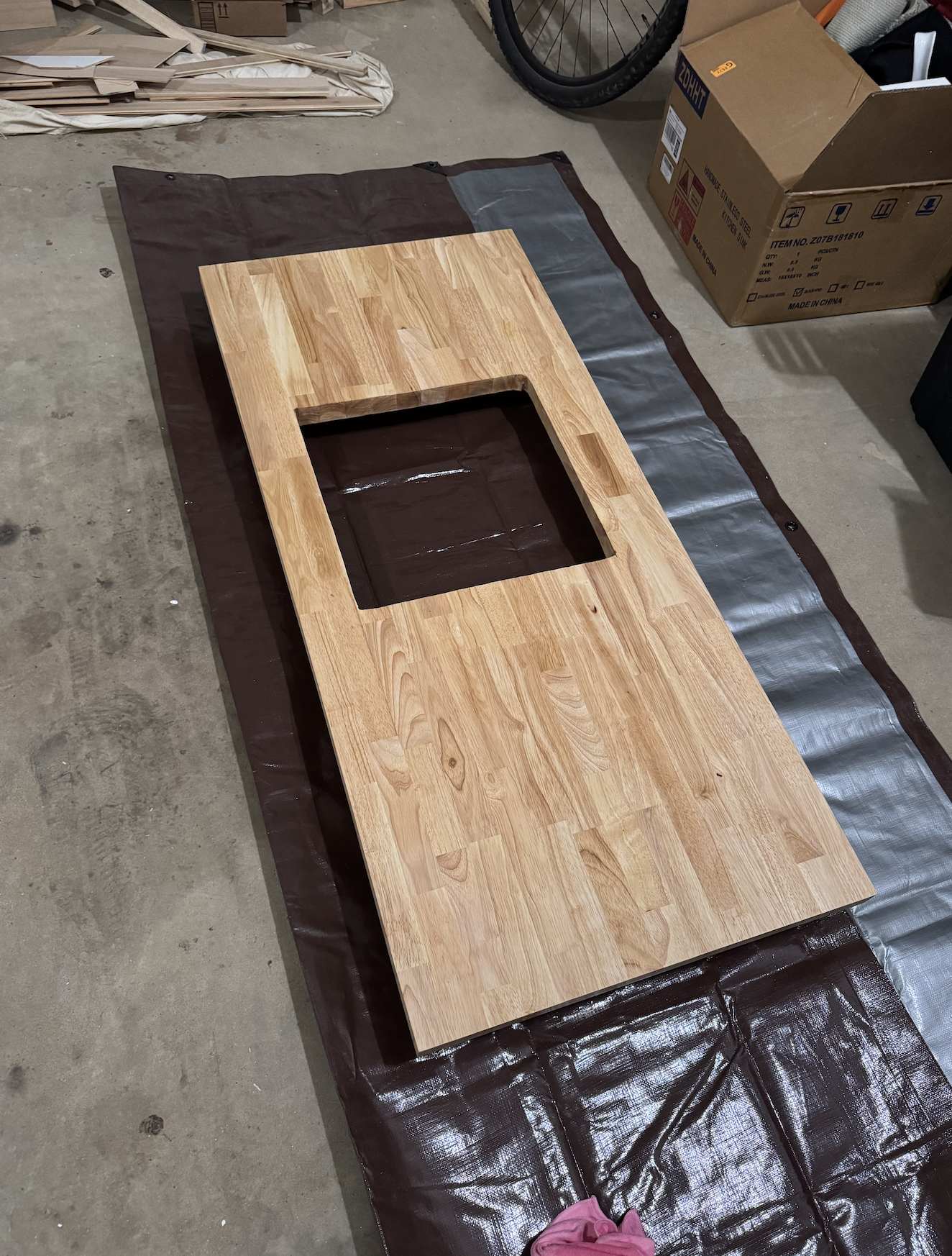 DIY Camper Van Kitchen Table and Butcher Block Countertop Installation