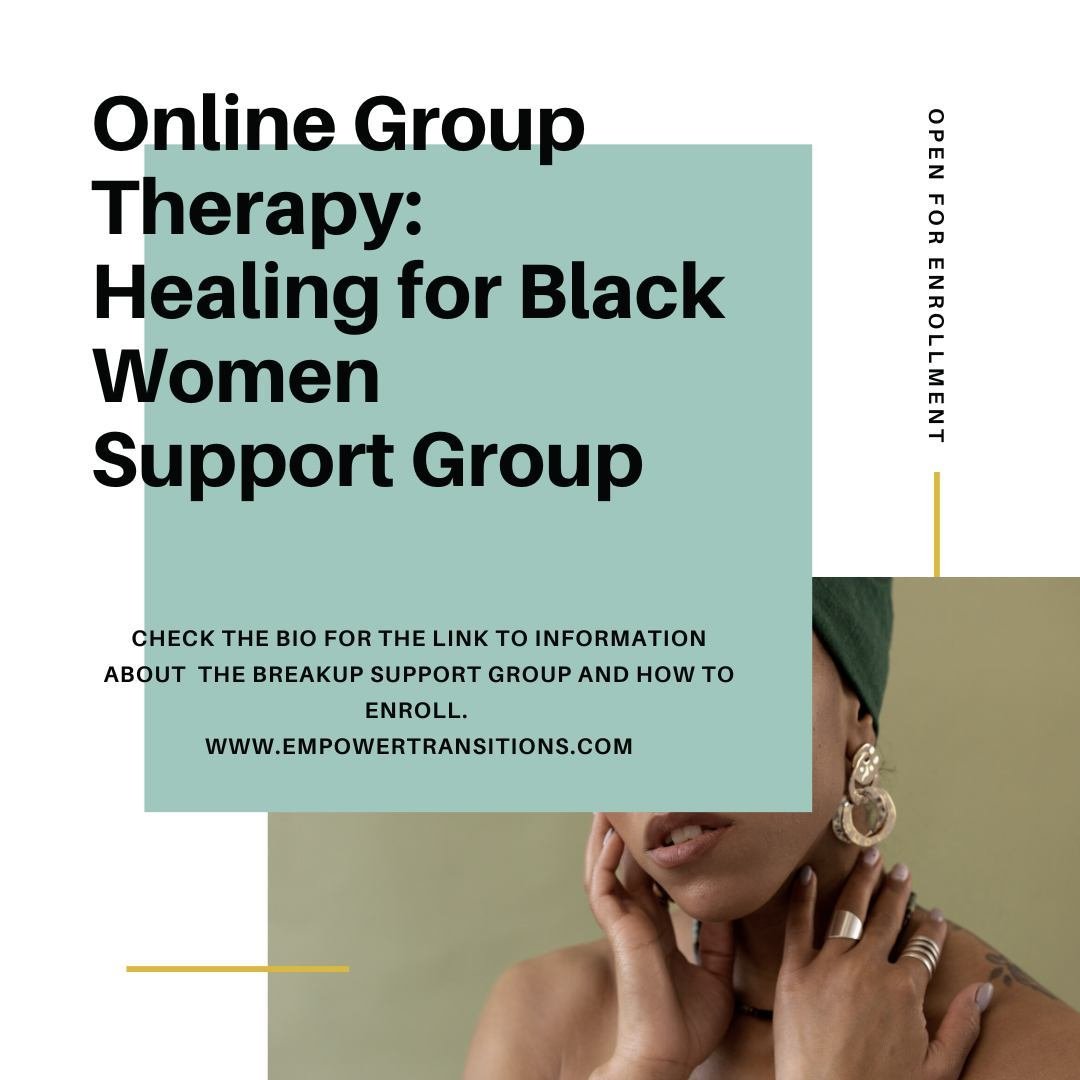 Currently offering a support group to black women. This group is designed to help black women who have many roles {mom, wife, entrepreneur, planner, coworker, friend, partner} grow insights and build coping skills while examining the triggers and str