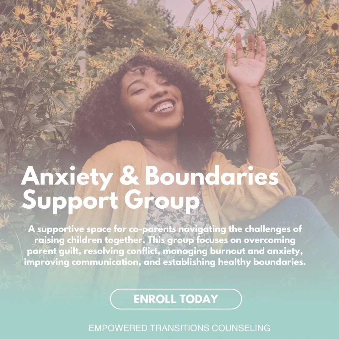 A supportive group designed to help you manage anxiety, overcome burnout, improve communication, and set healthier boundaries. Together, we&rsquo;ll explore tools and strategies to reduce stress, build confidence, and create a balanced life where you
