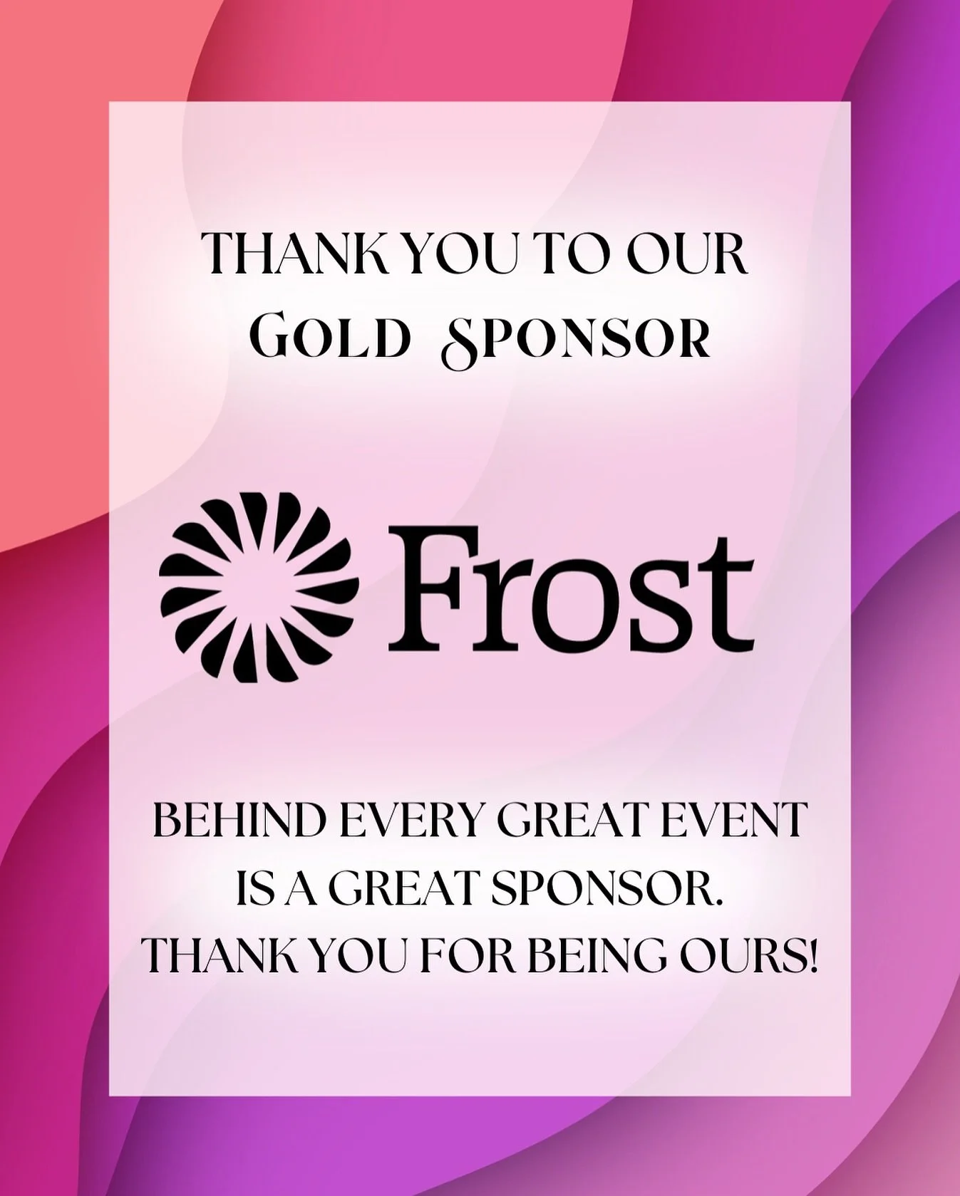 Thank you, Frost, for your partnership! We are so grateful to have Frost as a partner for our First Annual Impaxtful Women of West Texas Awards Gala! Your generosity helps us build stronger futures for the women in our community💖

Tables are still a