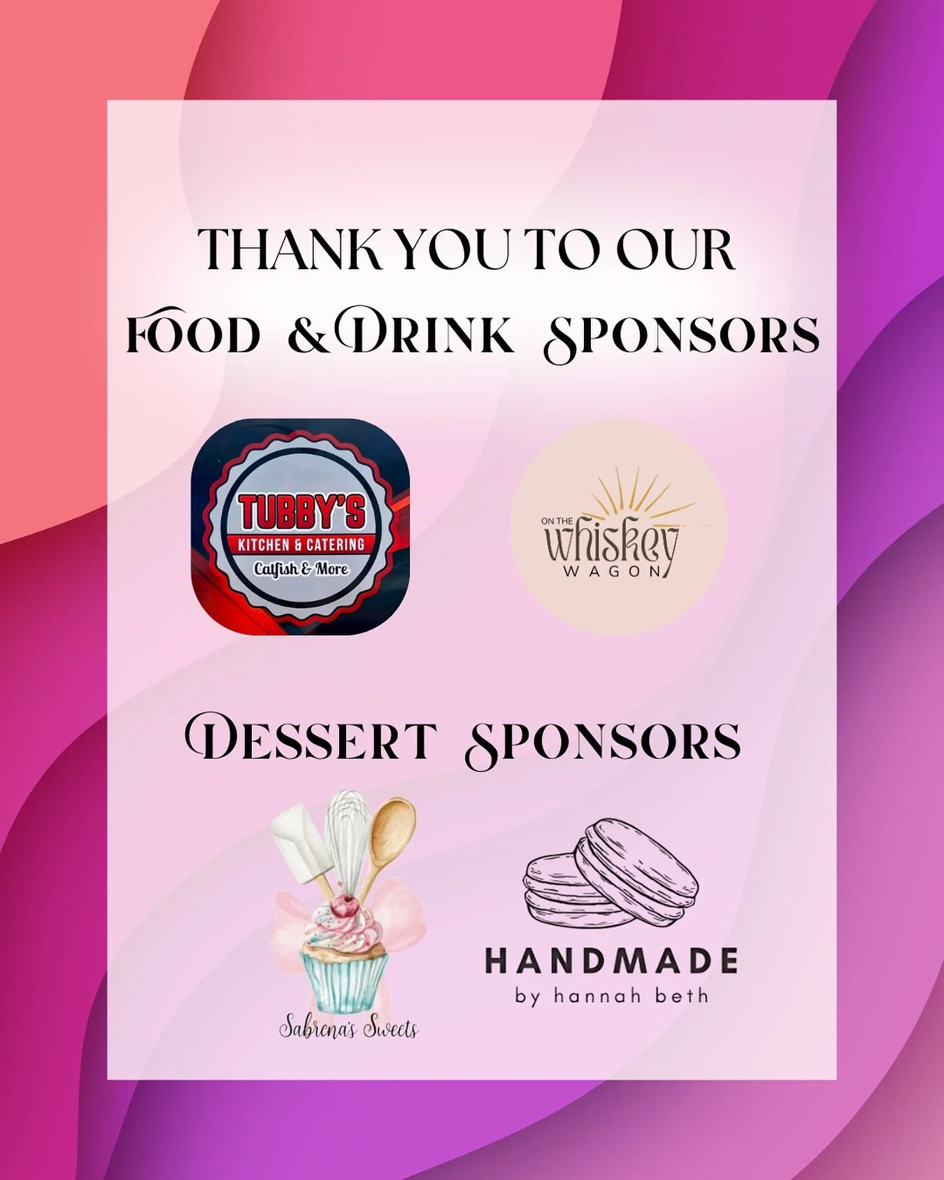 We want to send a heartfelt thank you to our food and drink sponsors for helping make the First Annual Impactful Women of West Texas Awards Gala an unforgettable night!✨

Your support as a partner is invaluable and directly contributes to empowering 