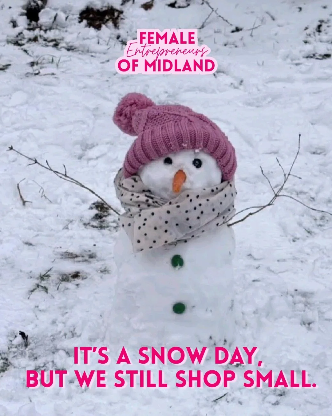 We love snow days, and supporting small businesses!❄️ Because community support never takes a day off.😉💗🎀