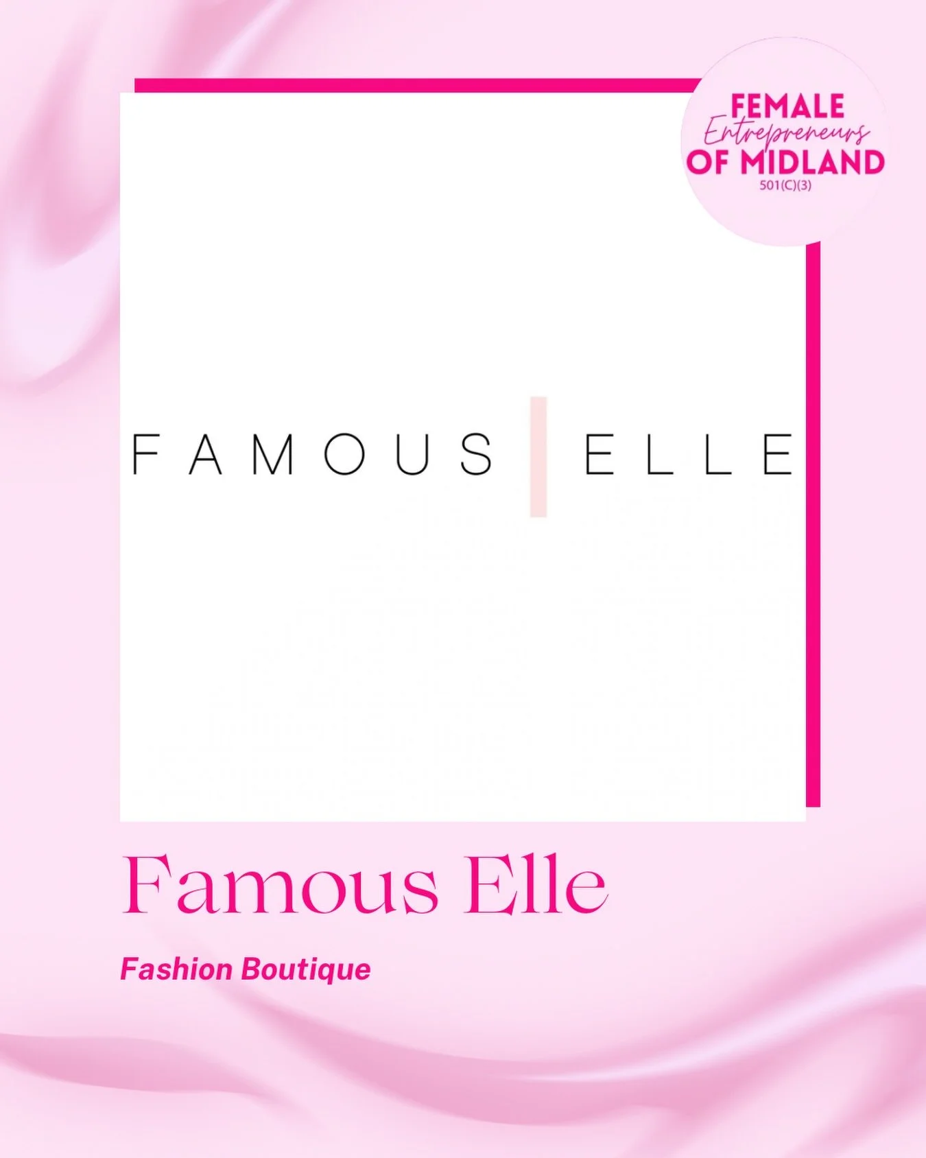 🌸MEMBER HIGHLIGHT🌸

Famous|Elle is your go-to trendy women&rsquo;s boutique! Their team lives to style ambitious women who believe confidence starts with looking good. 

You can shop in-store located in Big Spring, Tx  at 215 S Main St. or visit th