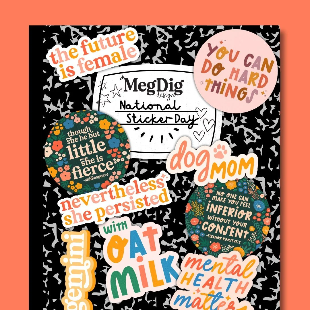 I didn't know National Sticker Day was a thing but I love it! Check out my Etsy shop for 20% all stickers today only, link in my bio!
.
.
.
.
 #etsystore #stickerlove #stickerdesign #stickercollection #etsyhandmade #etsysale #feministas #feministart 