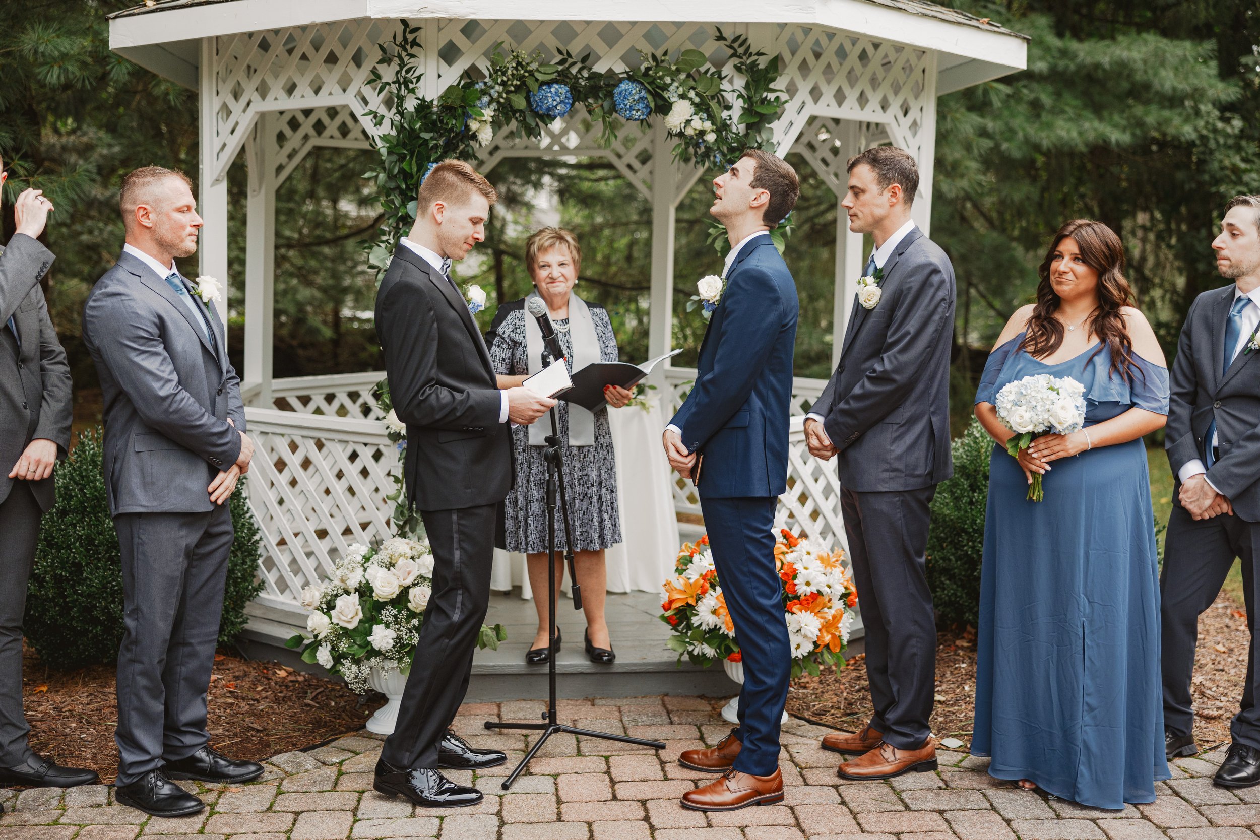  two grooms getting married at Mountainville Manor 