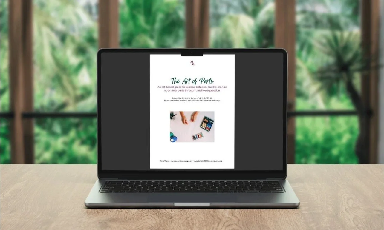 laptop showing the Art of Parts workbook on the screen.