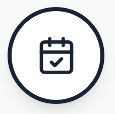 Calendar icon with a checkmark