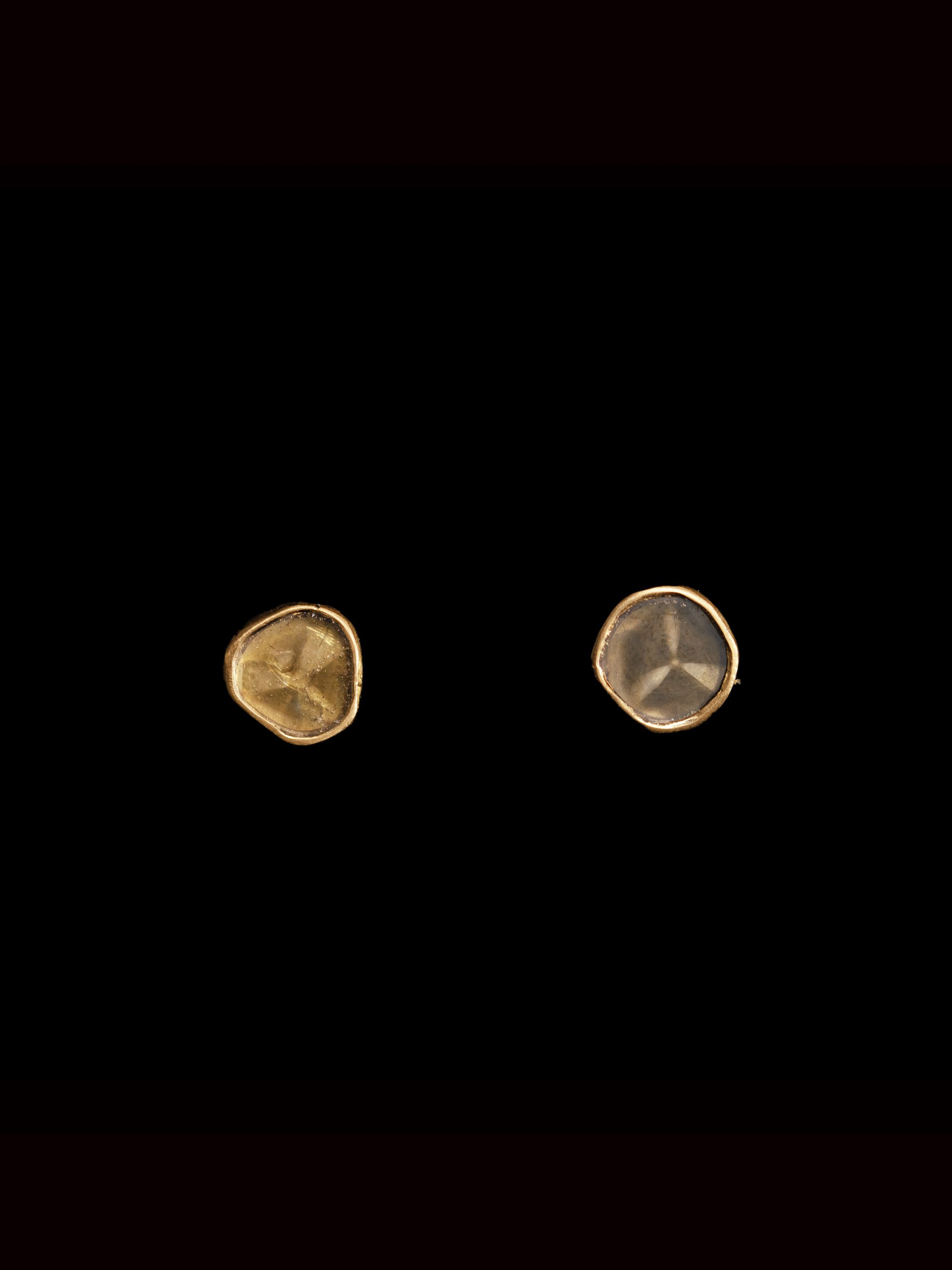 Small Diamond Slice Earrings