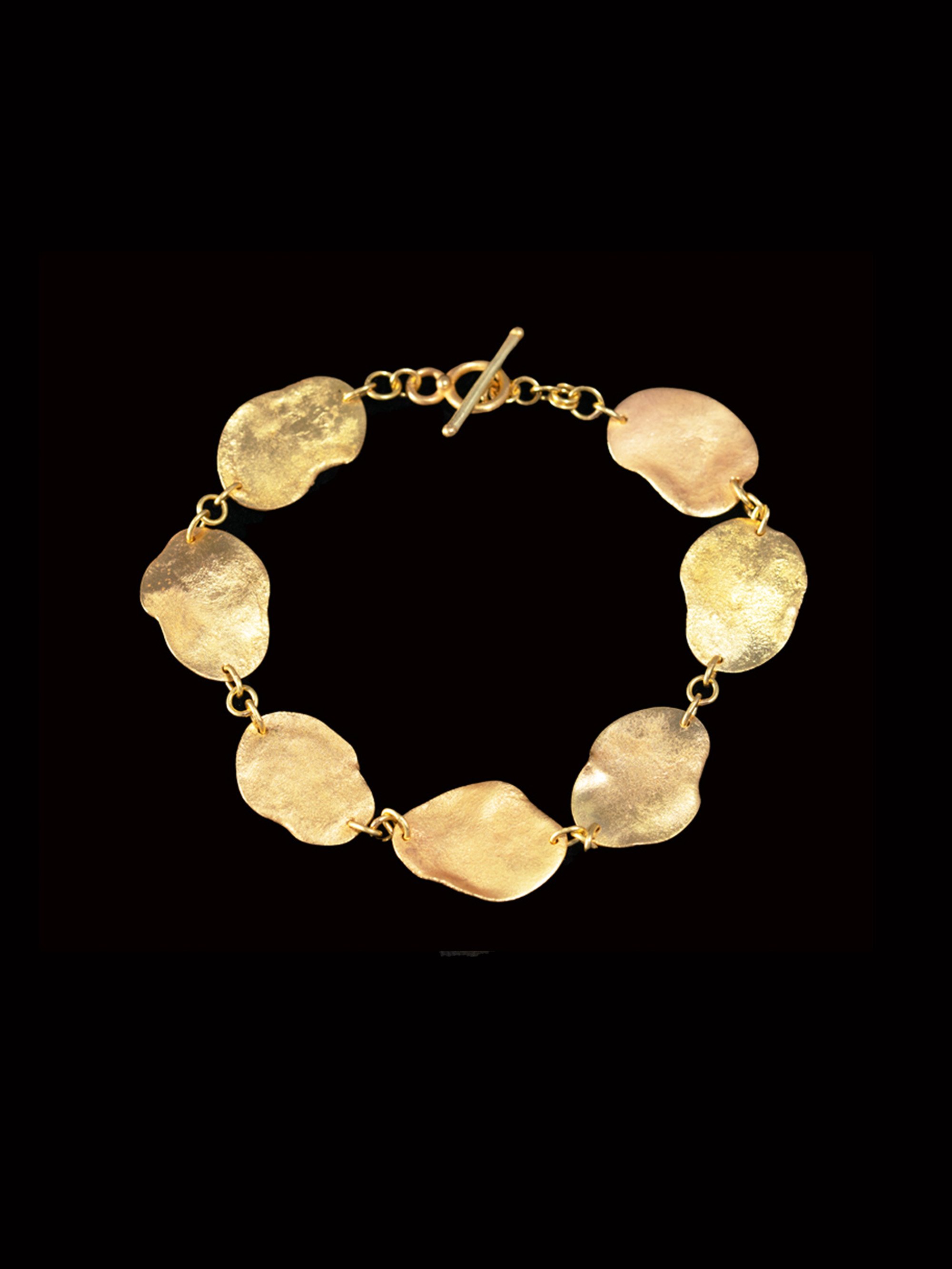 Large Gold Flake Bracelet