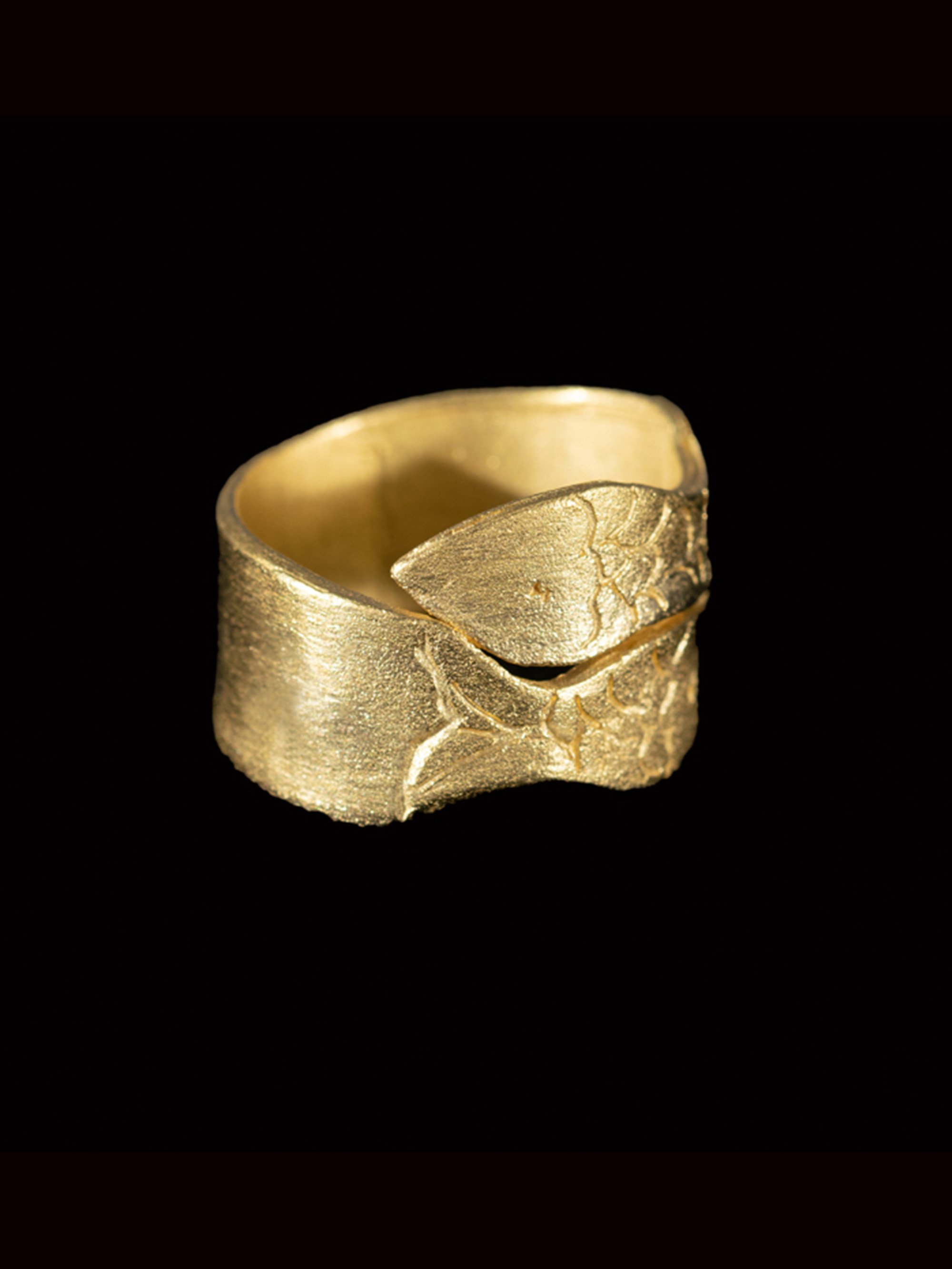 Gold Double Fish Ring