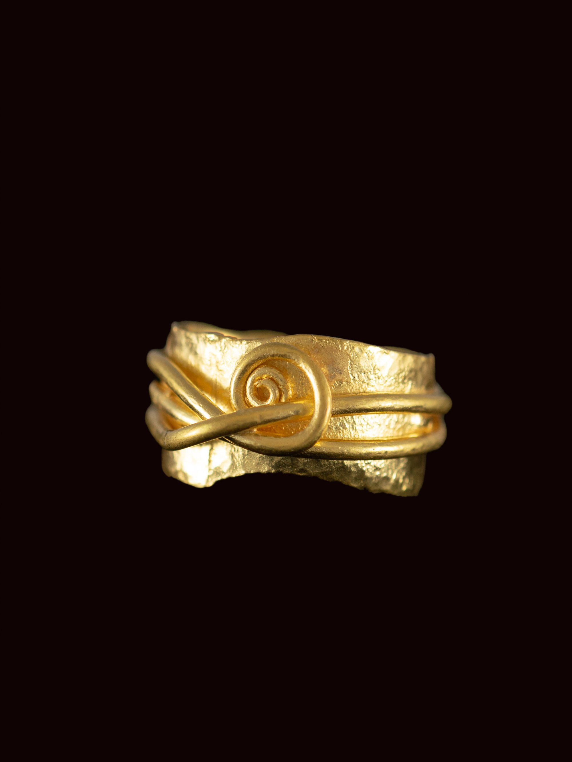 22Ct Melted Vine Ring