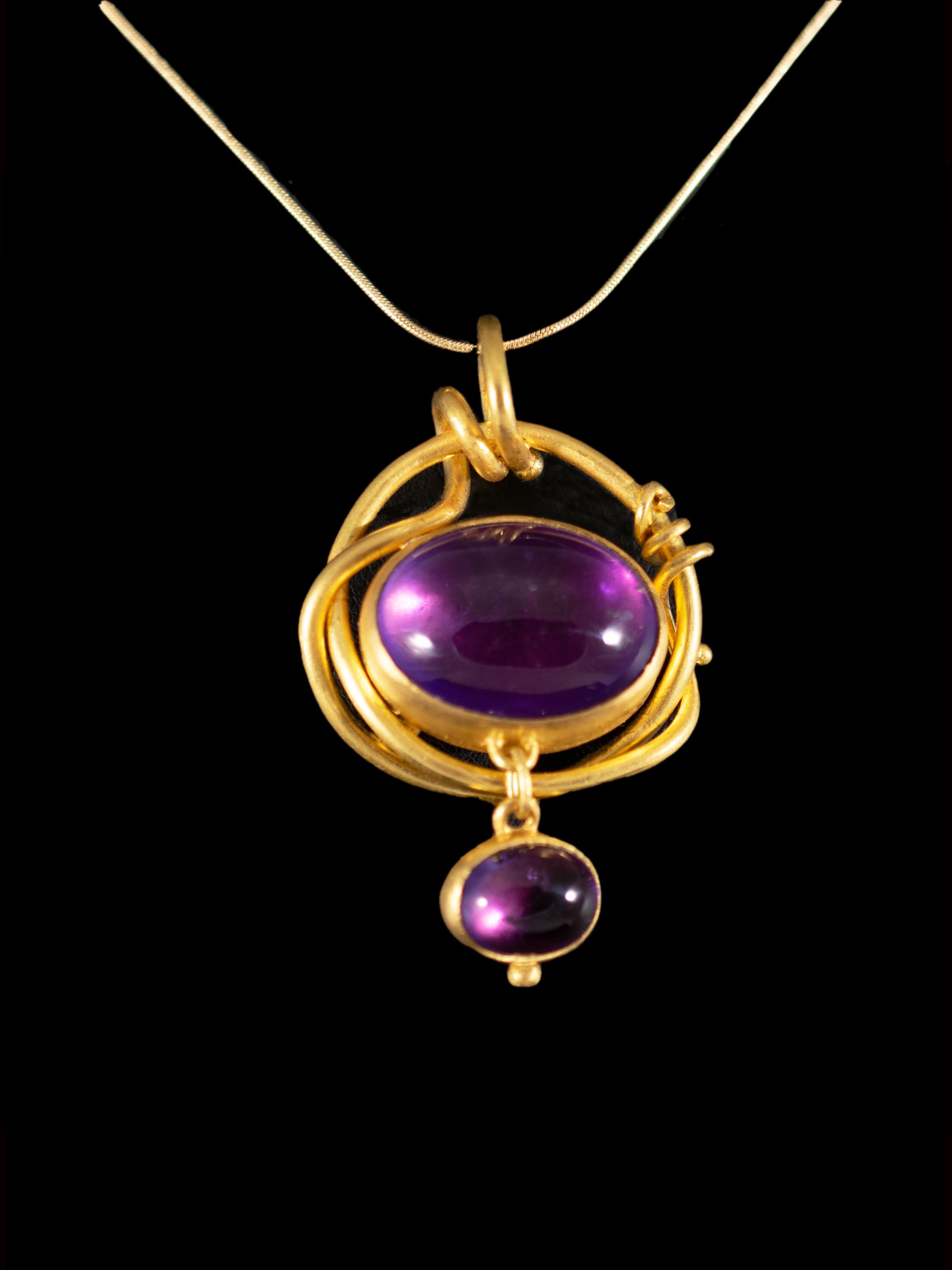 Amethyst &amp; Vine pendant