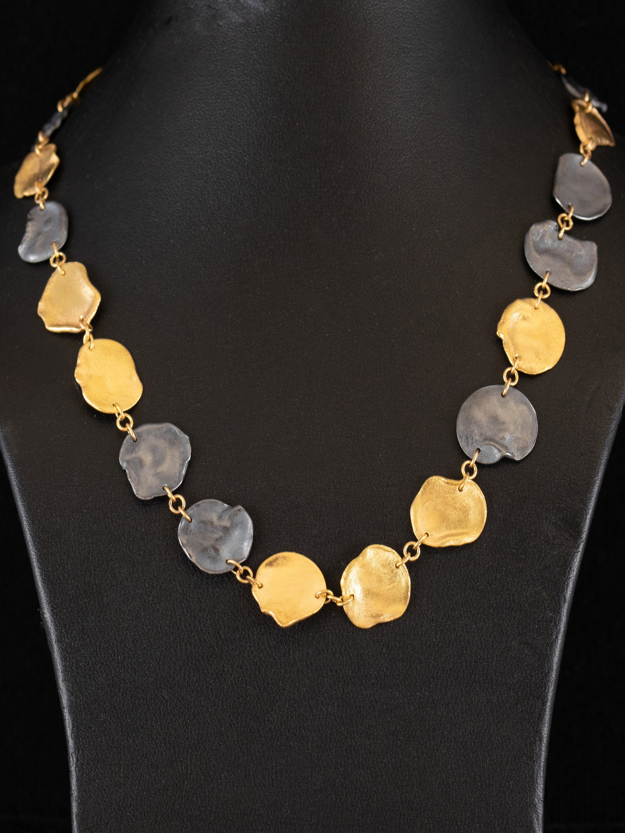 Gold &amp; Silver Flake Necklace