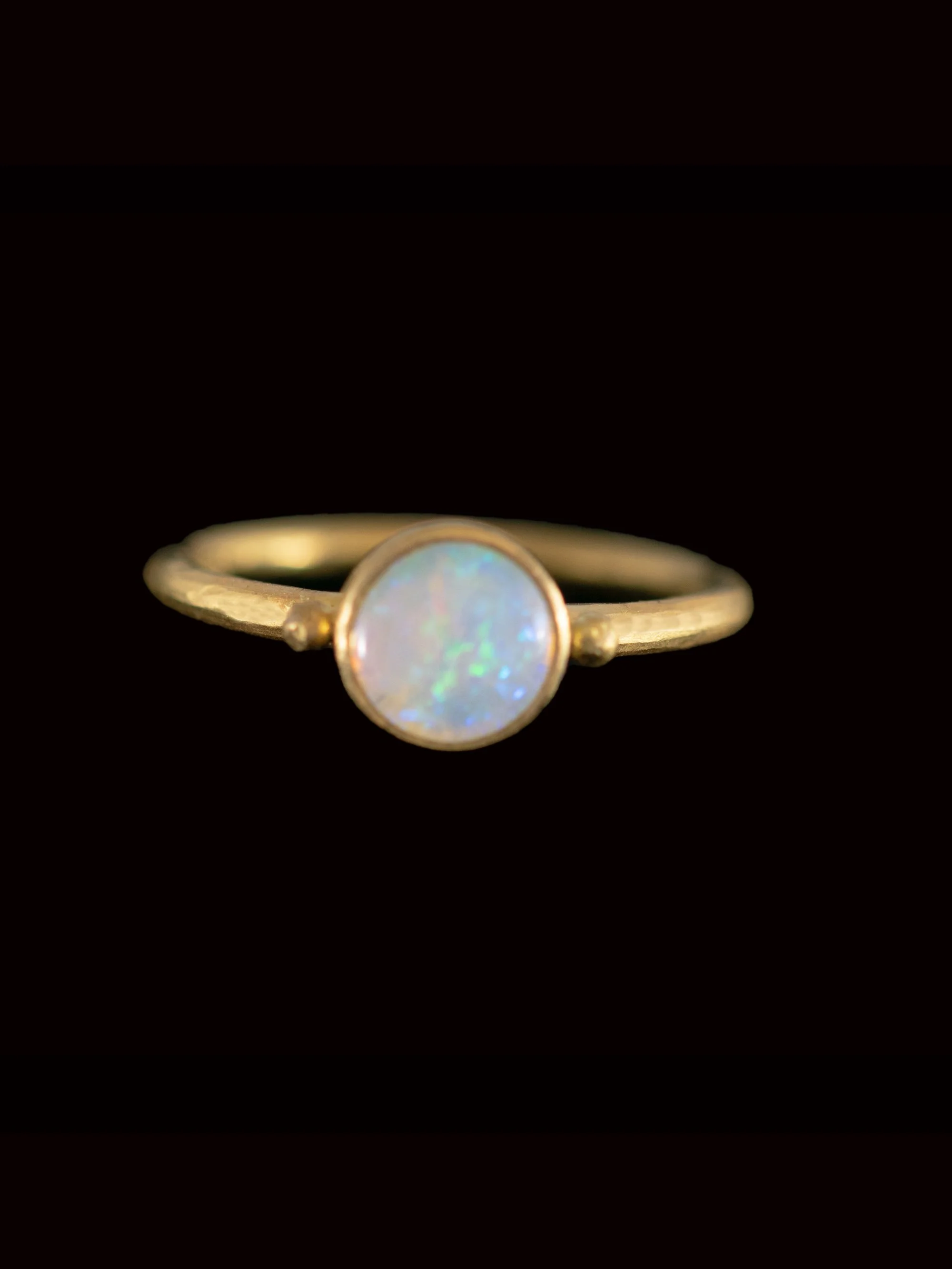 Opal Pinkie Ring