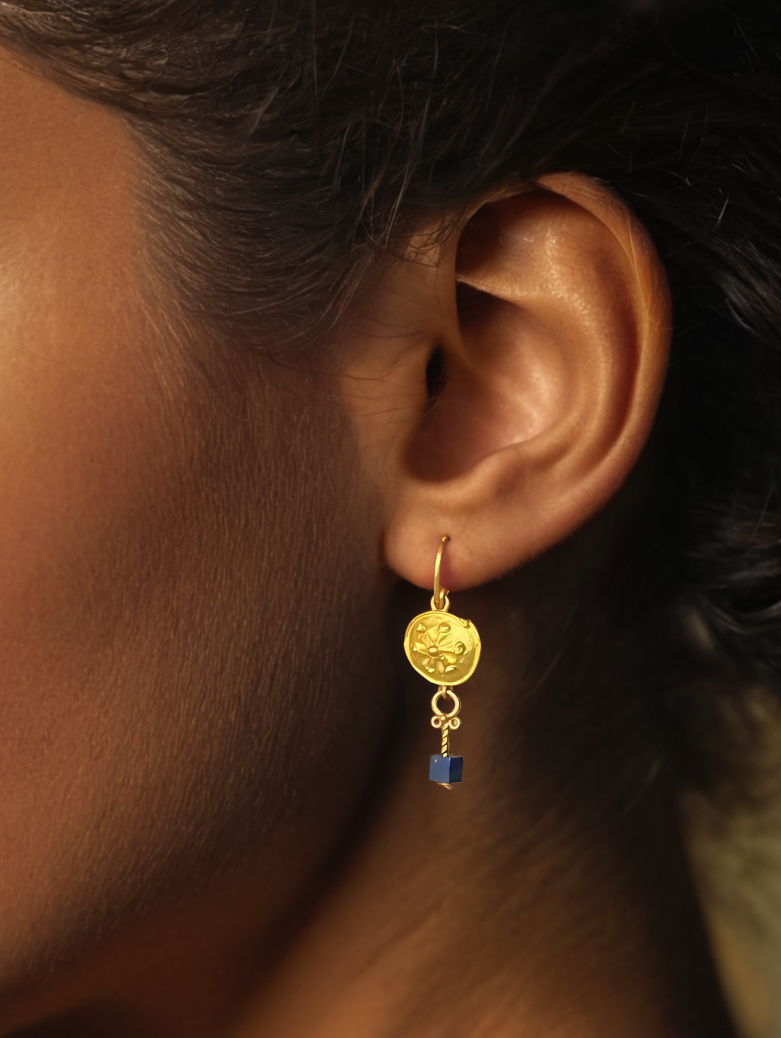 Gold & Lapis Earrings