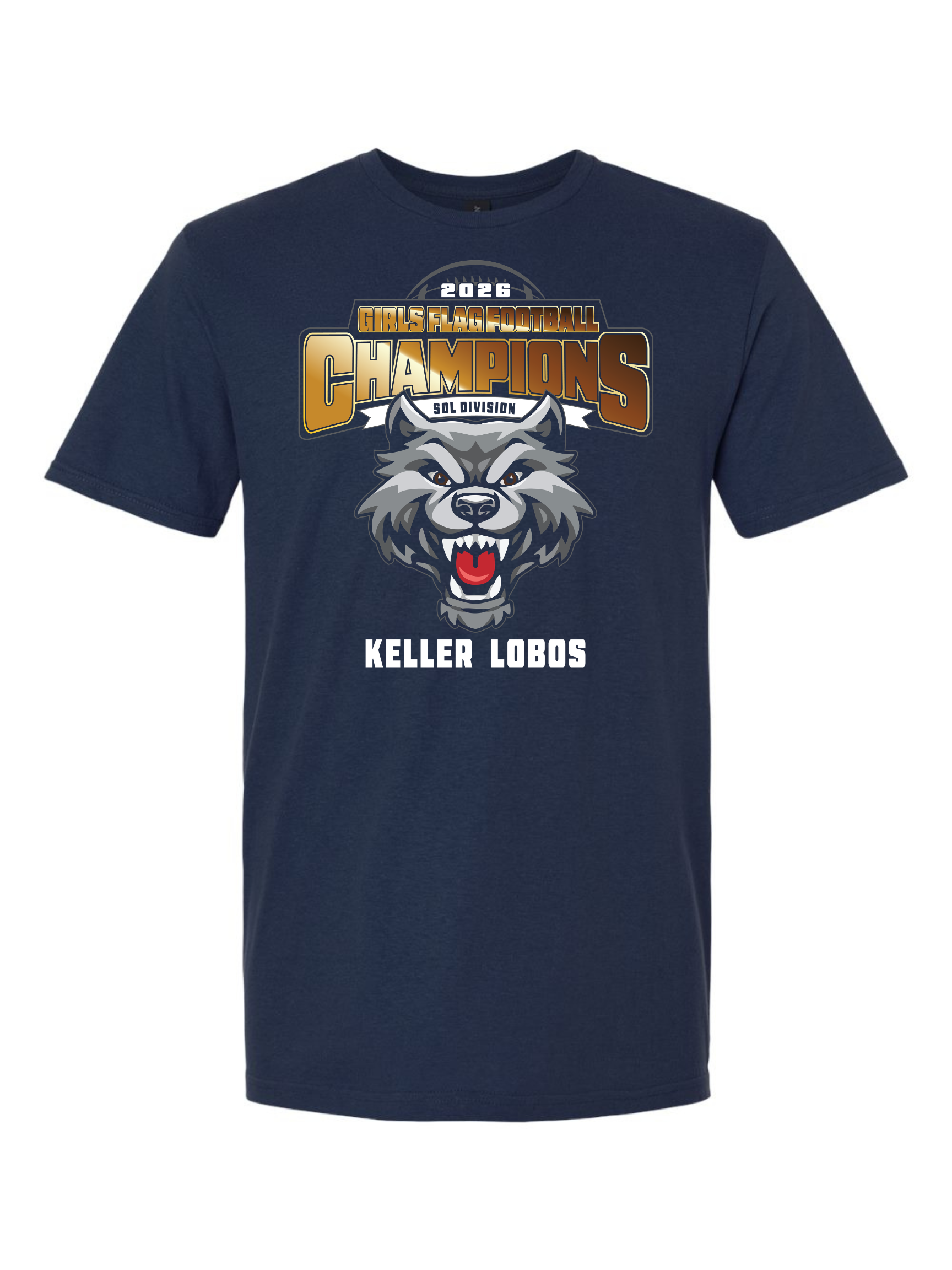 KELLER FLAG FOOTBALL - Championship Shirt for players and Coaches