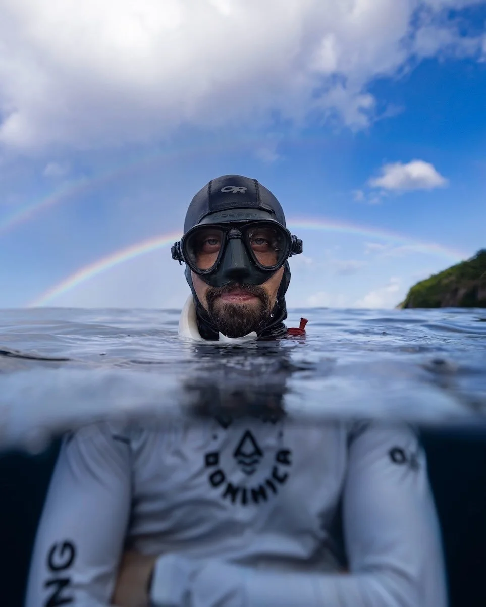 Our safety team is always ready 🥷🤍 &mdash; powered by @theoceanlung 

Thanks @daanverhoevenfreediver for these awesome photos! 

#dominica #competition #freediving #athletes #caribbean