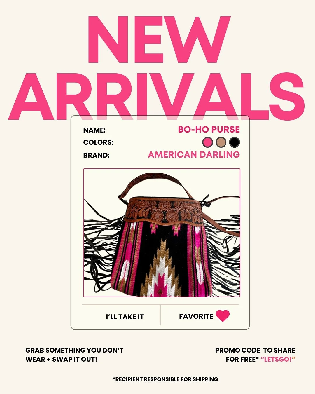 New arrivals just dropped in the SHARE closet. 

Swapping is simple, fun, + way better than letting clothes sit in your closet unworn. 

Upload something you don&rsquo;t wear anymore, explore the closet, + trade your way to fresh style.

xoxo- Amelia