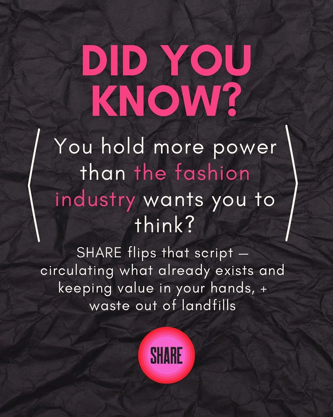 I bet you recycle your bottles + cans daily&hellip; But what about your clothes?

We&rsquo;ve been told to &ldquo;do our part &ldquo;&ndash; but meanwhile, the fashion industry pumps out 100 billion new garments a year. So yeah, it&rsquo;s not you fi