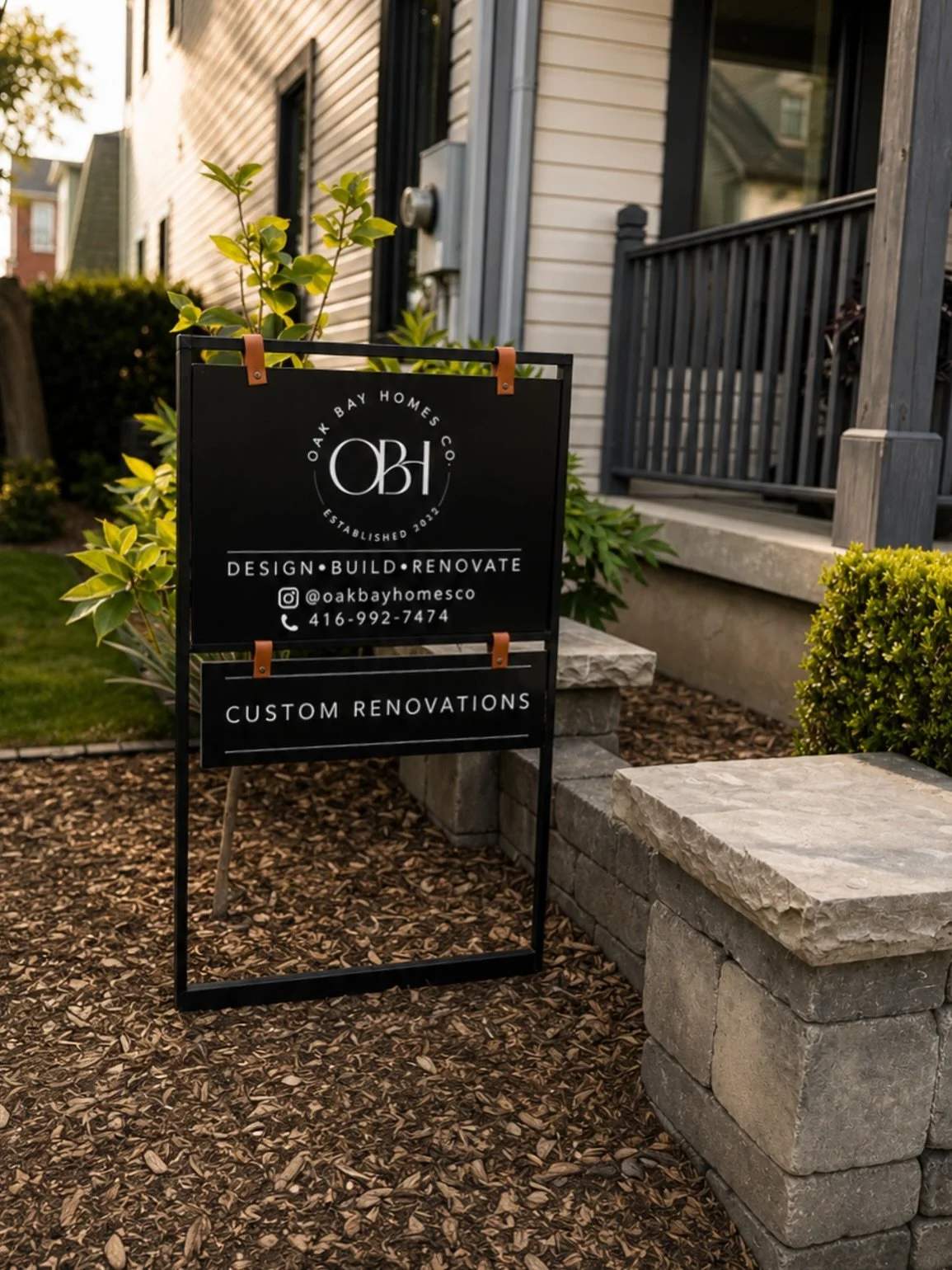 OAK BAY HOMES CO. | Our favourite kind of welcome sign - it means another thoughtfully designed home is underway. 🤍 Stay tuned. 

#homebuilding #gtarenovations #custombuilding #interiordesign #oakvillehomes