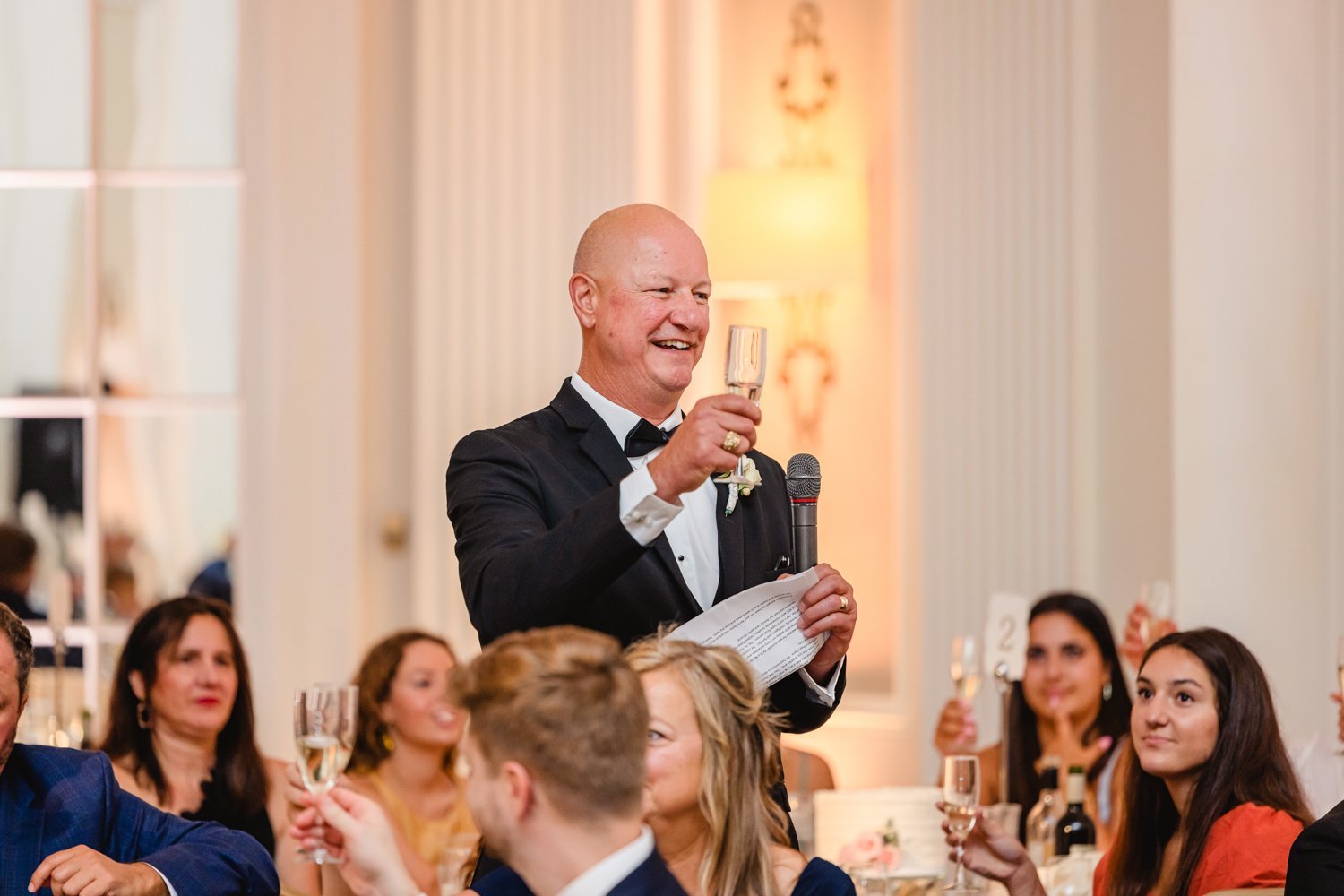 Father of the bride toast Pere Marquette Wedding Reception