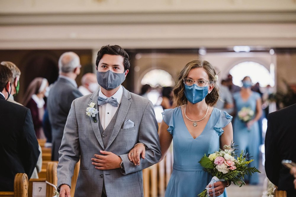 Catholic Wedding Processional with masks