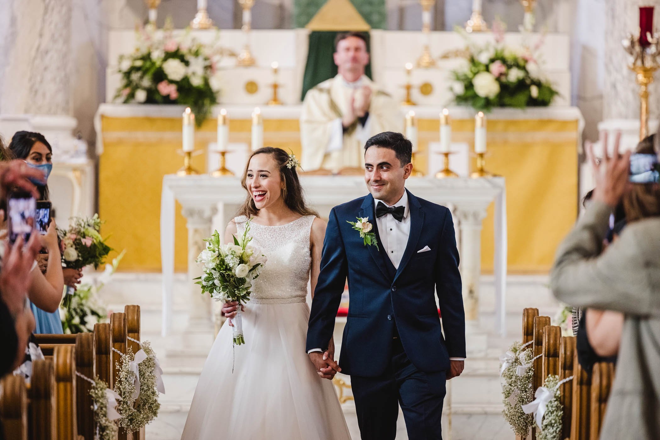 St. John's Catholic Newman Center & iHotel Wedding Photos