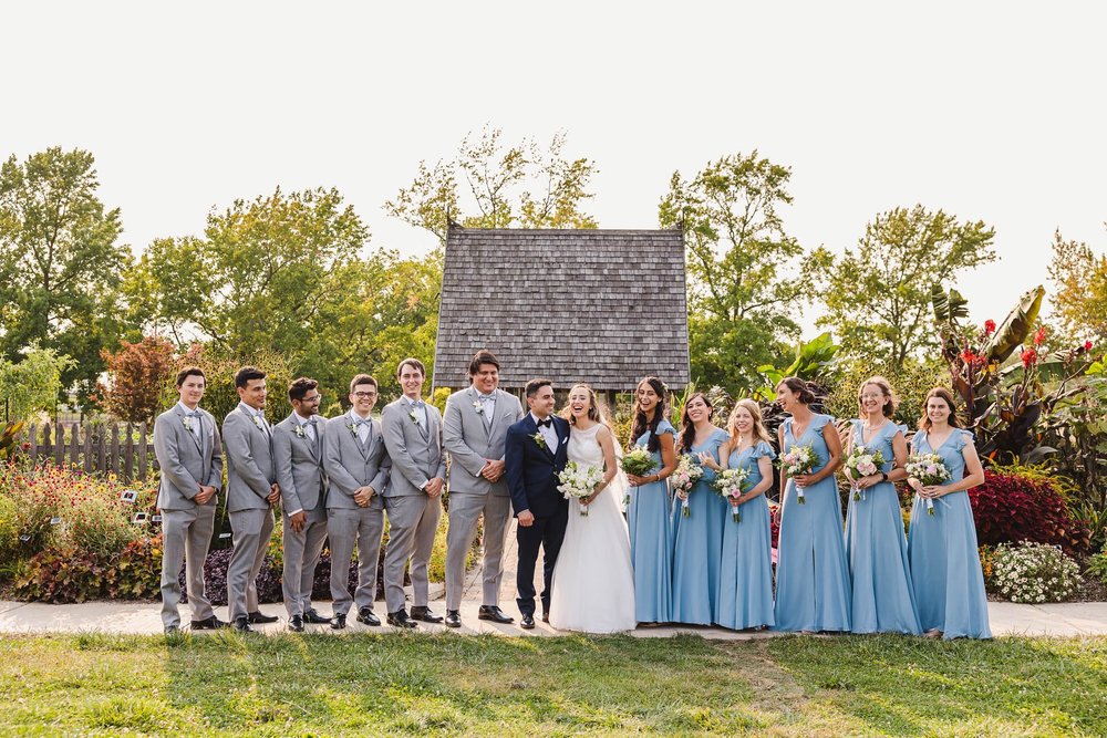 Wedding Party at University of Illinois Arboretum