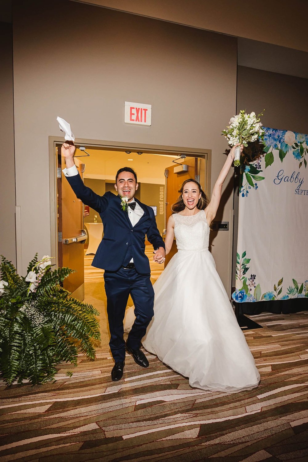 Bride and groom entrance at iHotel Wedding Reception