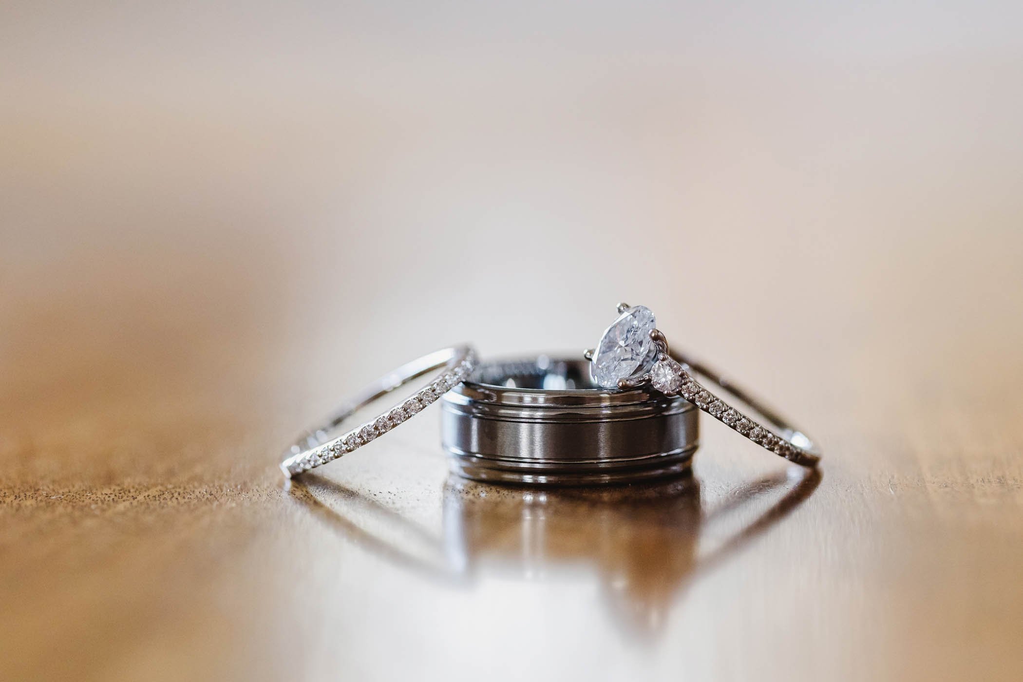 Close up of wedding rings
