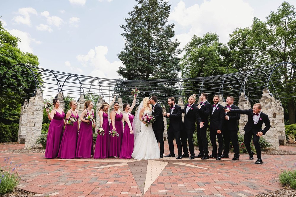 Wedding Party portrait at Ewing Manor